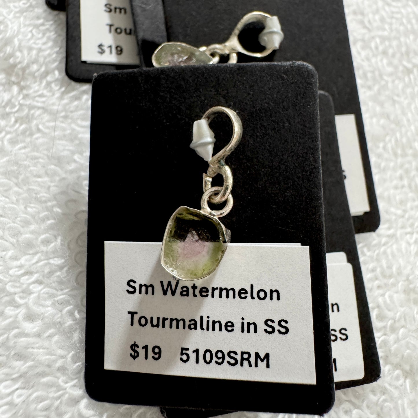 Pendant : 5mm/6mm (small) Watermelon Tourmaline