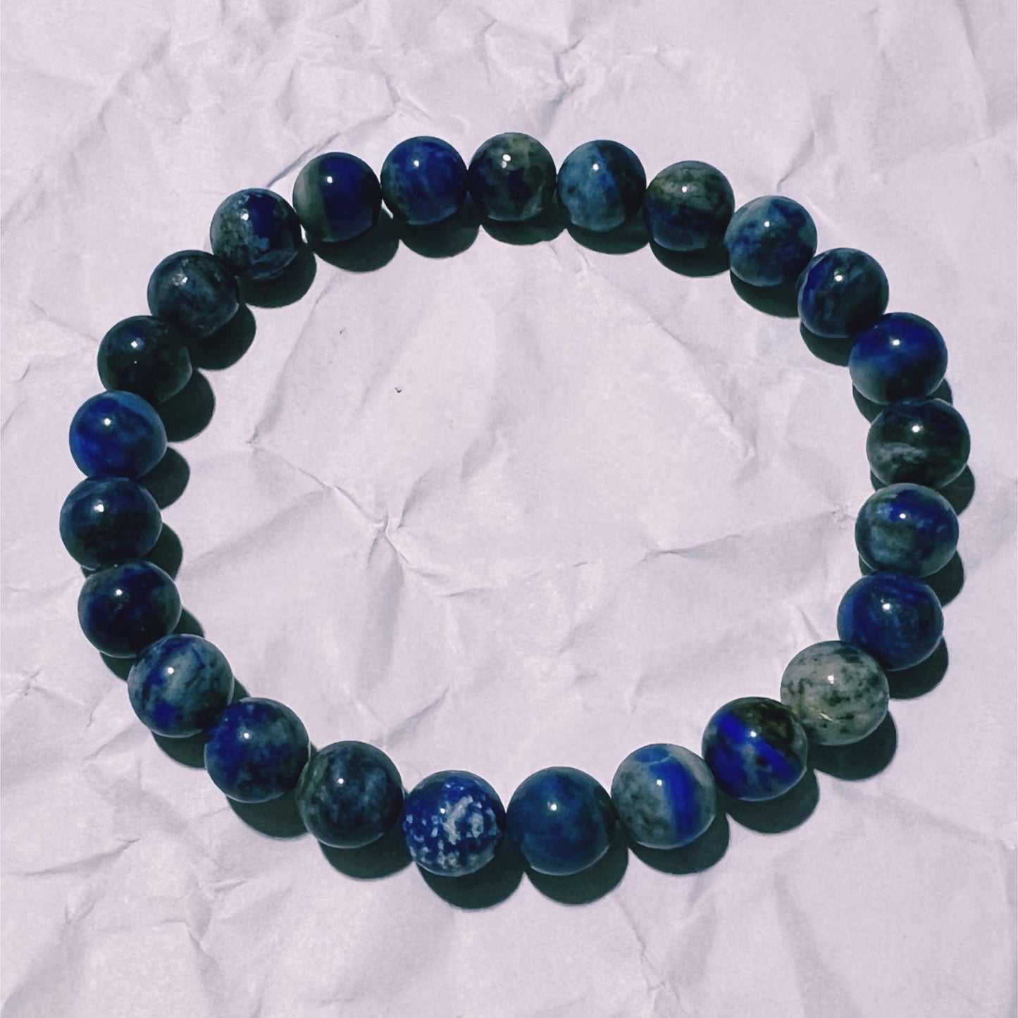 Bracelet : 8mm Lapis Lazuli, 7½"