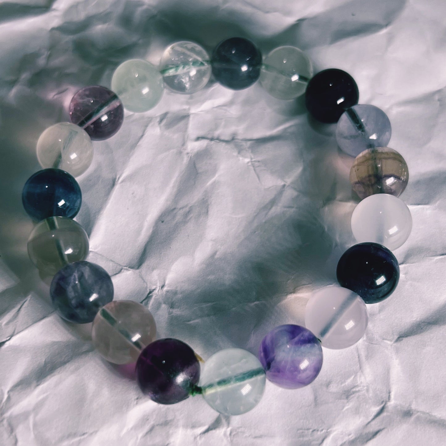 Bracelet : 10mm Fluorite, 6½"