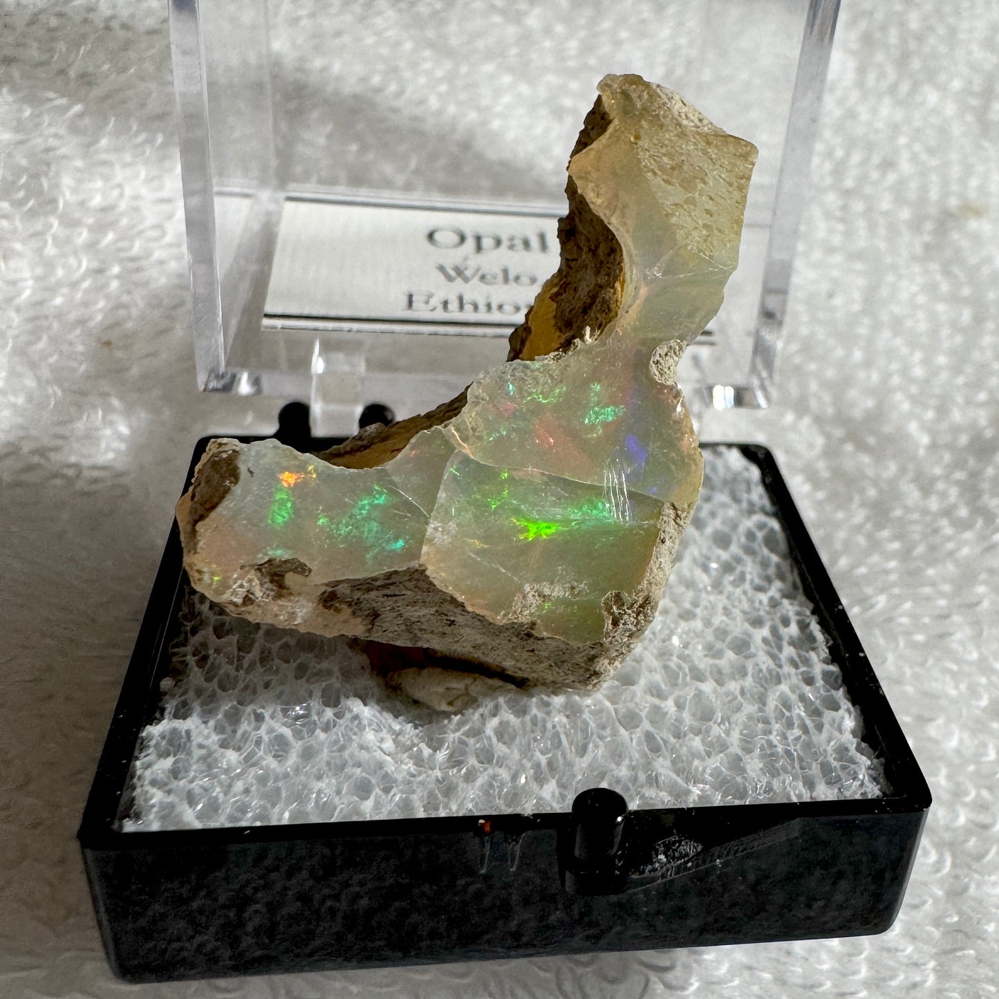 Rough : Mounted : Ethiopian Welo Opal, Nice Fire, 6.90g
