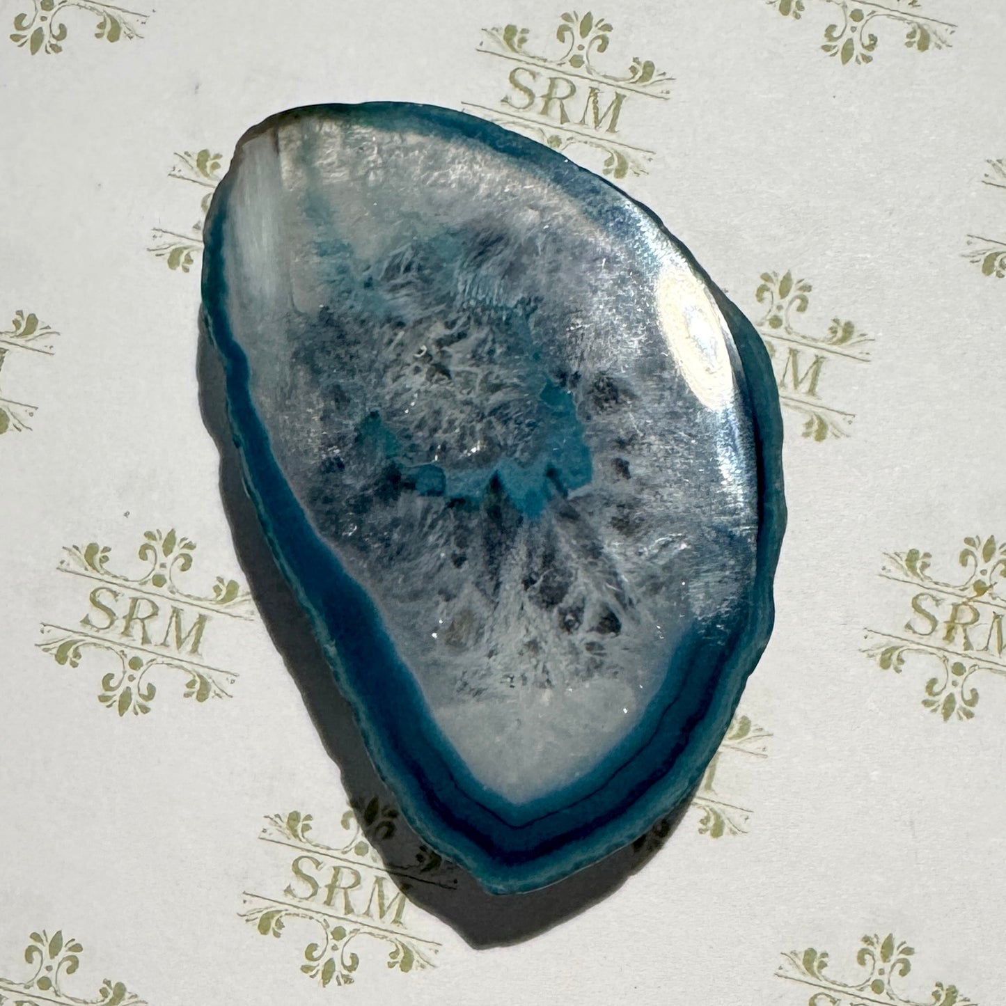 Novelty : Agate Phone Grip! Natural Edge! Dyed.