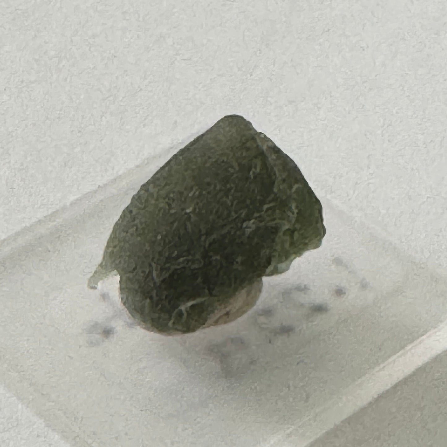 Rough : Mounted : Moldavite, over 1 gram