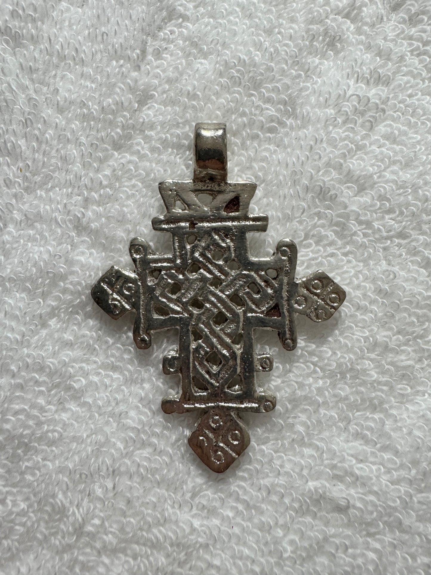 Pendant : White Brass Nepal : 52mm