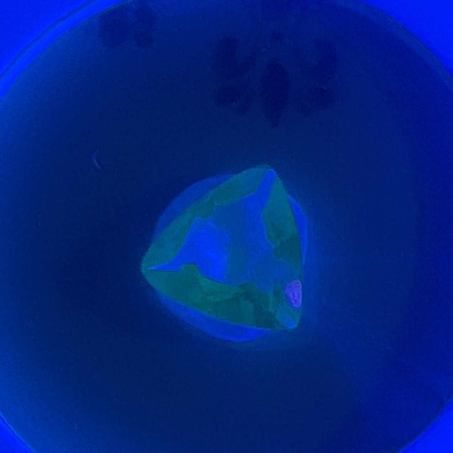 Faceted : Uranium Glass : Trillion Cut. Choice!
