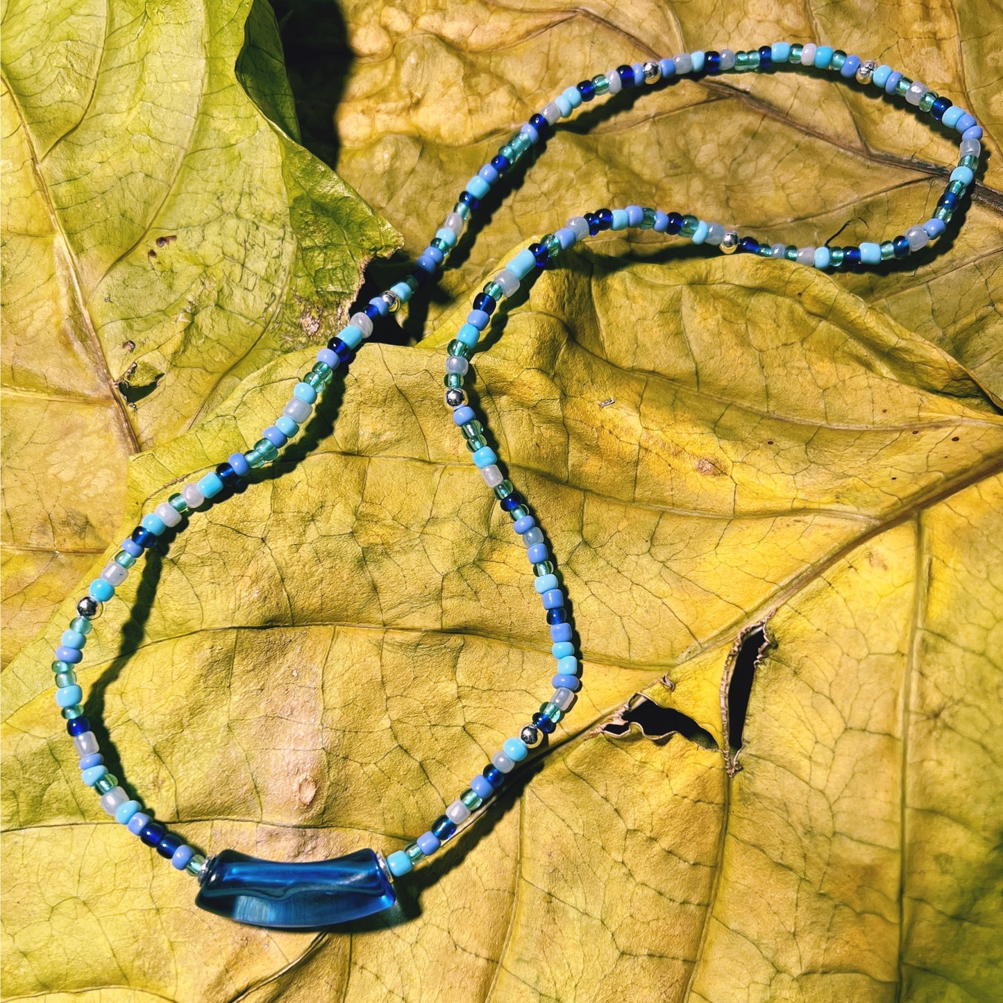 Necklace : 'Ocean Vibe' Seed Bead Necklace, 23"
