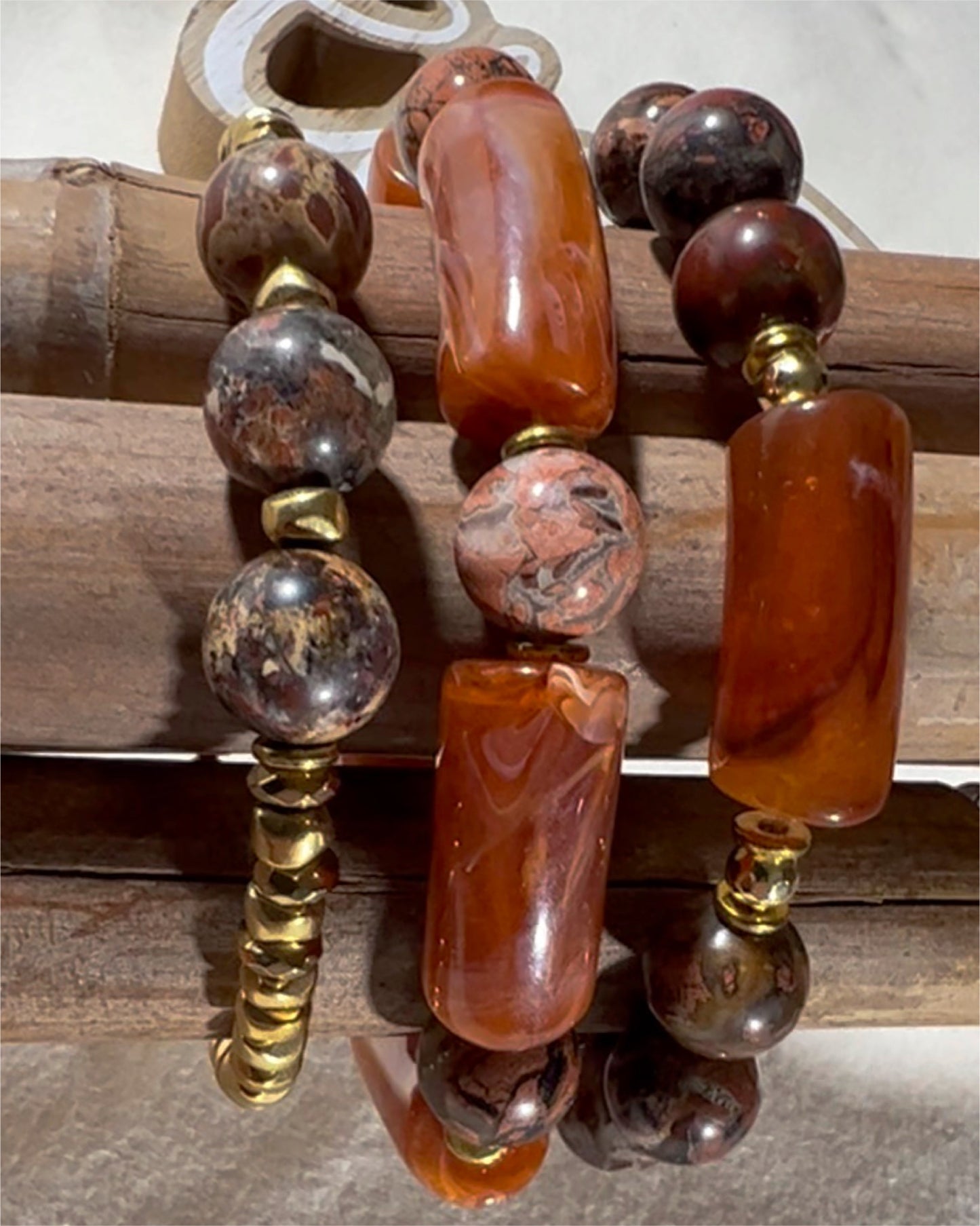 Bracelet : Poppy Jasper Trio
