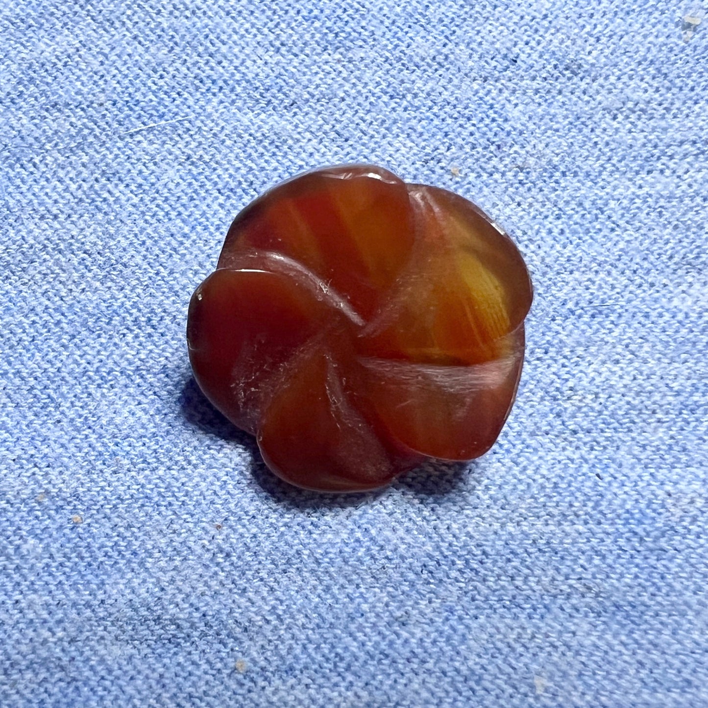 Bead : Crystal Flower : Carnelian.