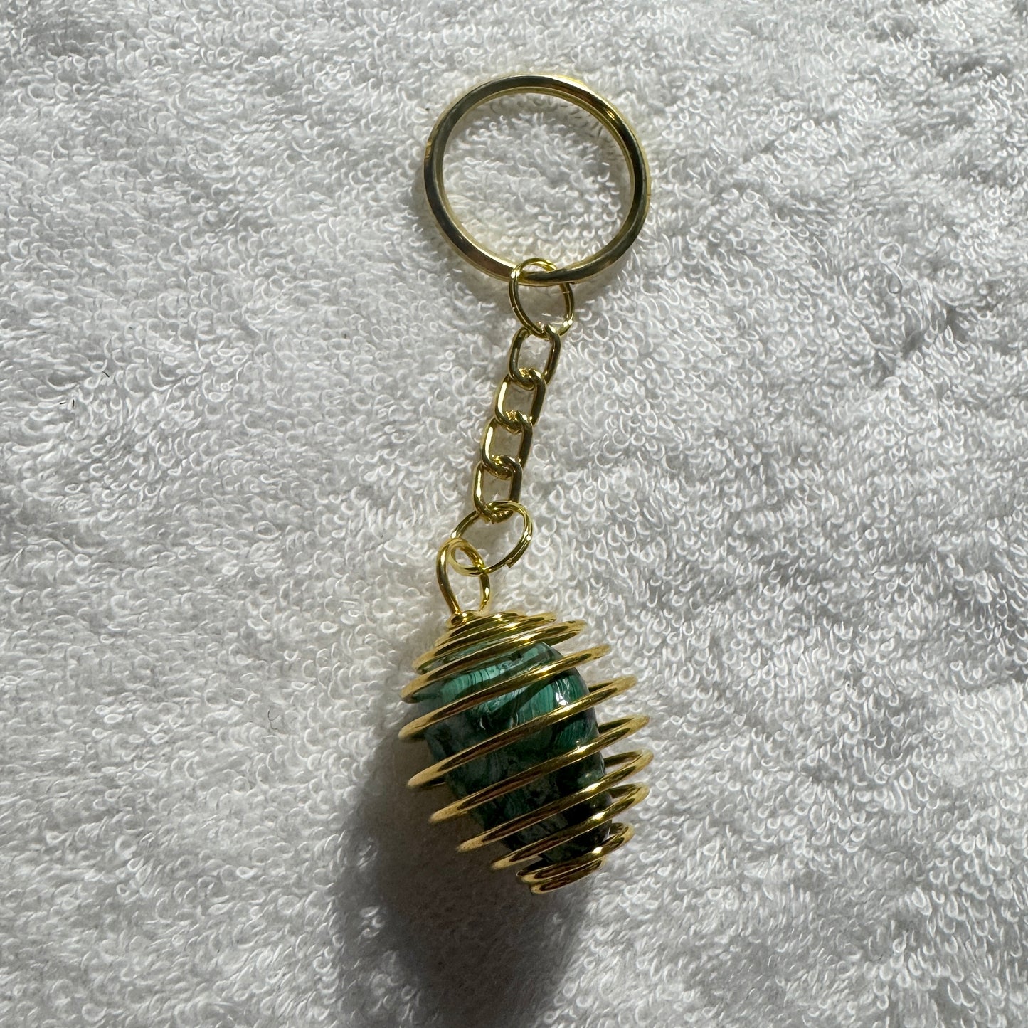 Novelty : Keychain : Caged Malachite