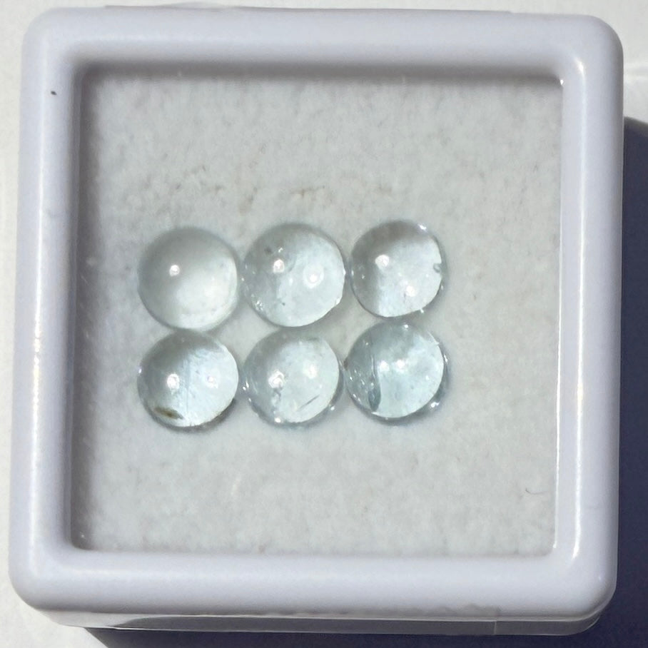 Cabs : Aquamarine, 5mm, in petite display box