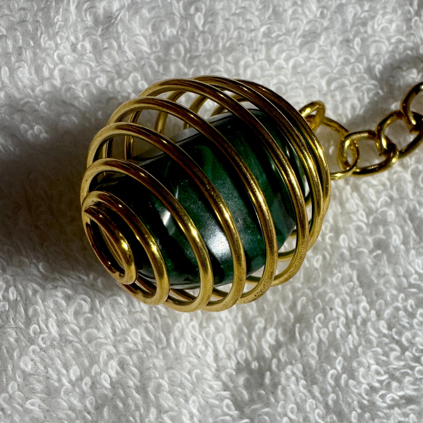 Novelty : Keychain : Caged Malachite