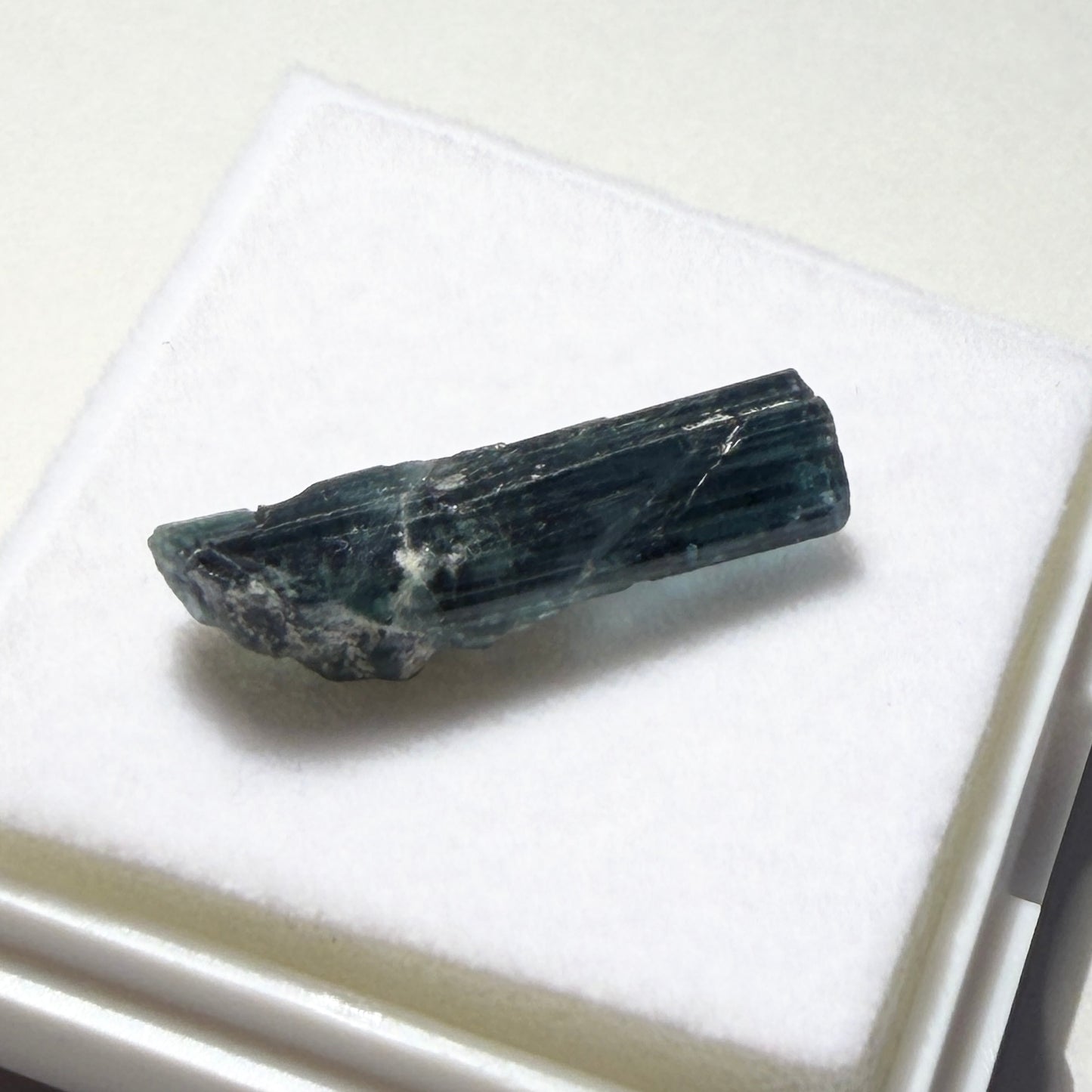 Crystals : Blurple Tourmaline, 1.65gm, Afghanistan, in small display box