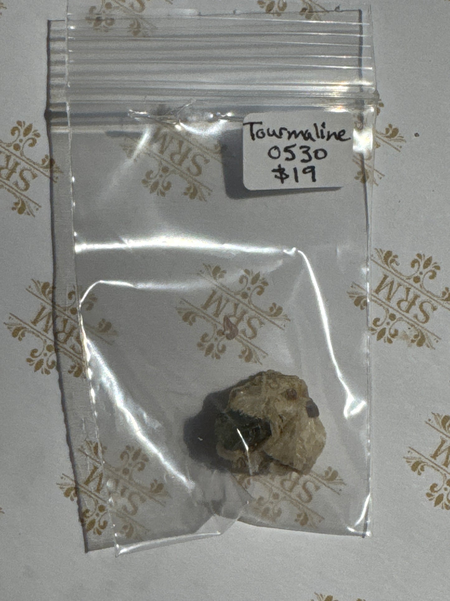 Bag : Crystal : Green Tourmaline in Matrix, ¾", bag