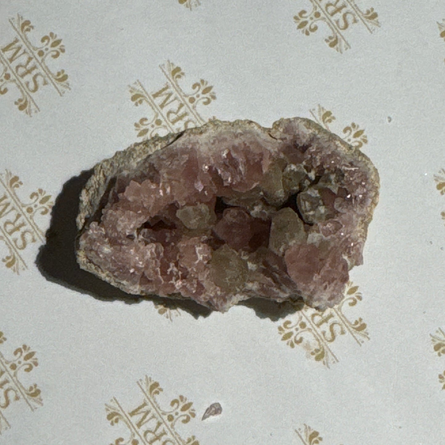 Geode : Pink Amethyst, half, 2"x1¼"