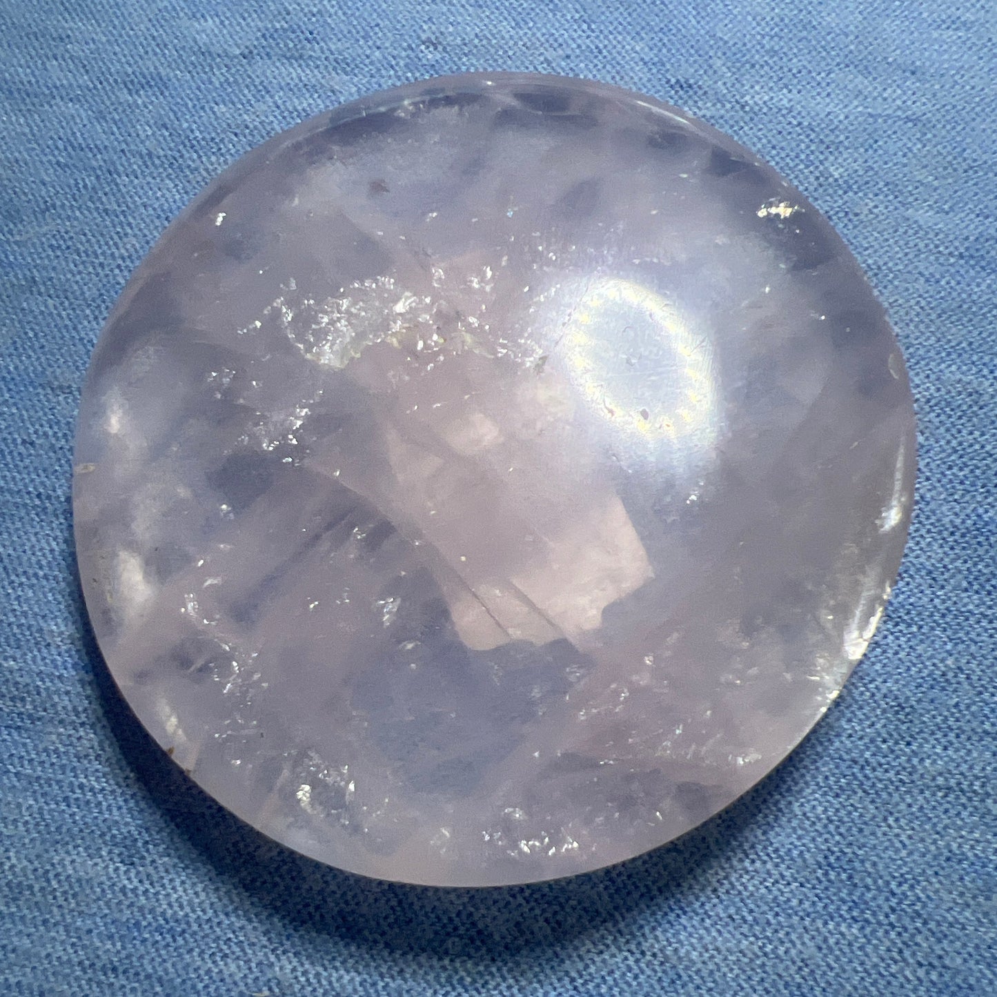 Cab : Large Rose Quartz Medallion