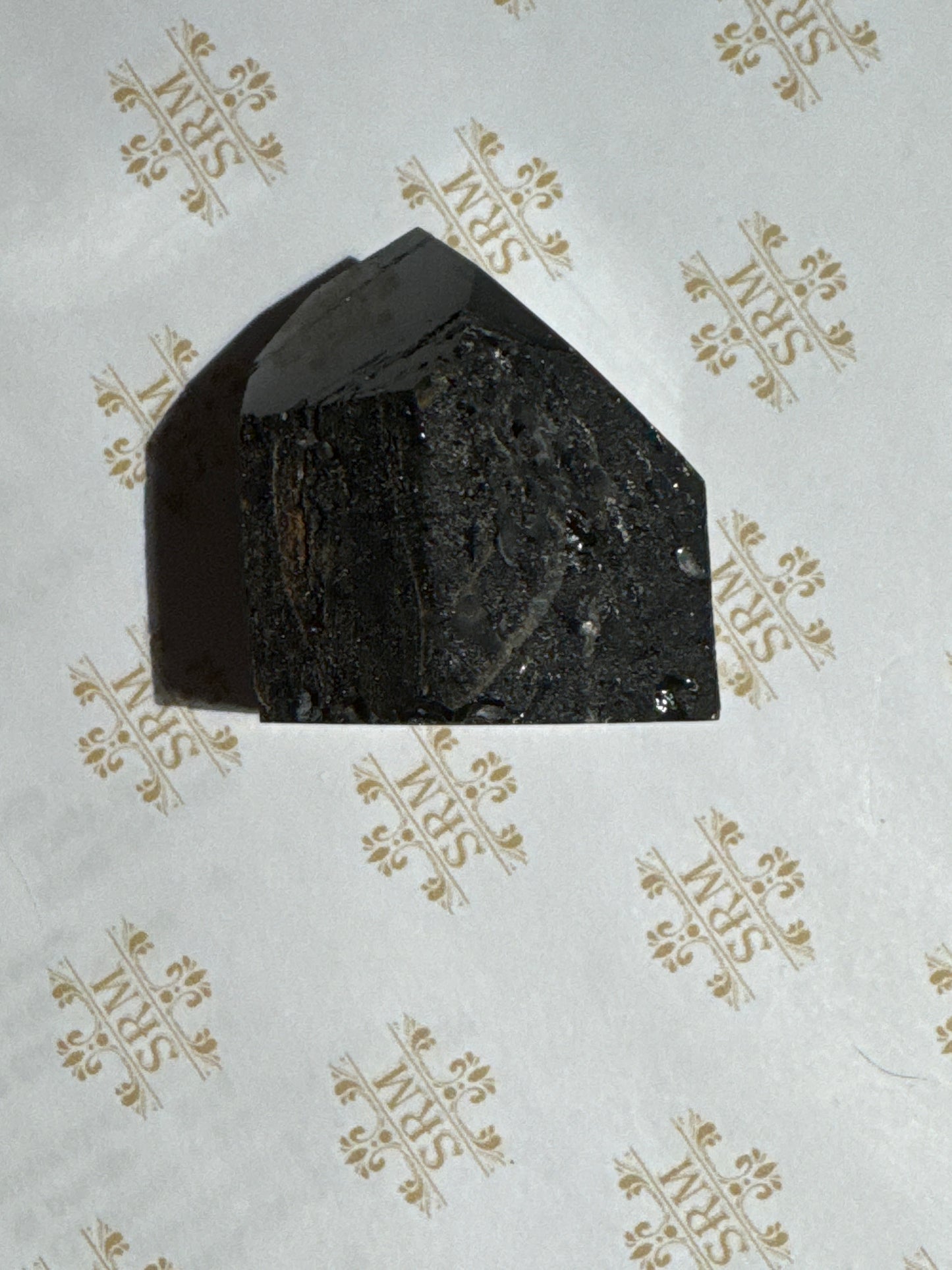 Point : Black Tourmaline, 1½"x1½"x1¾", Polished Tip, Rough Sides