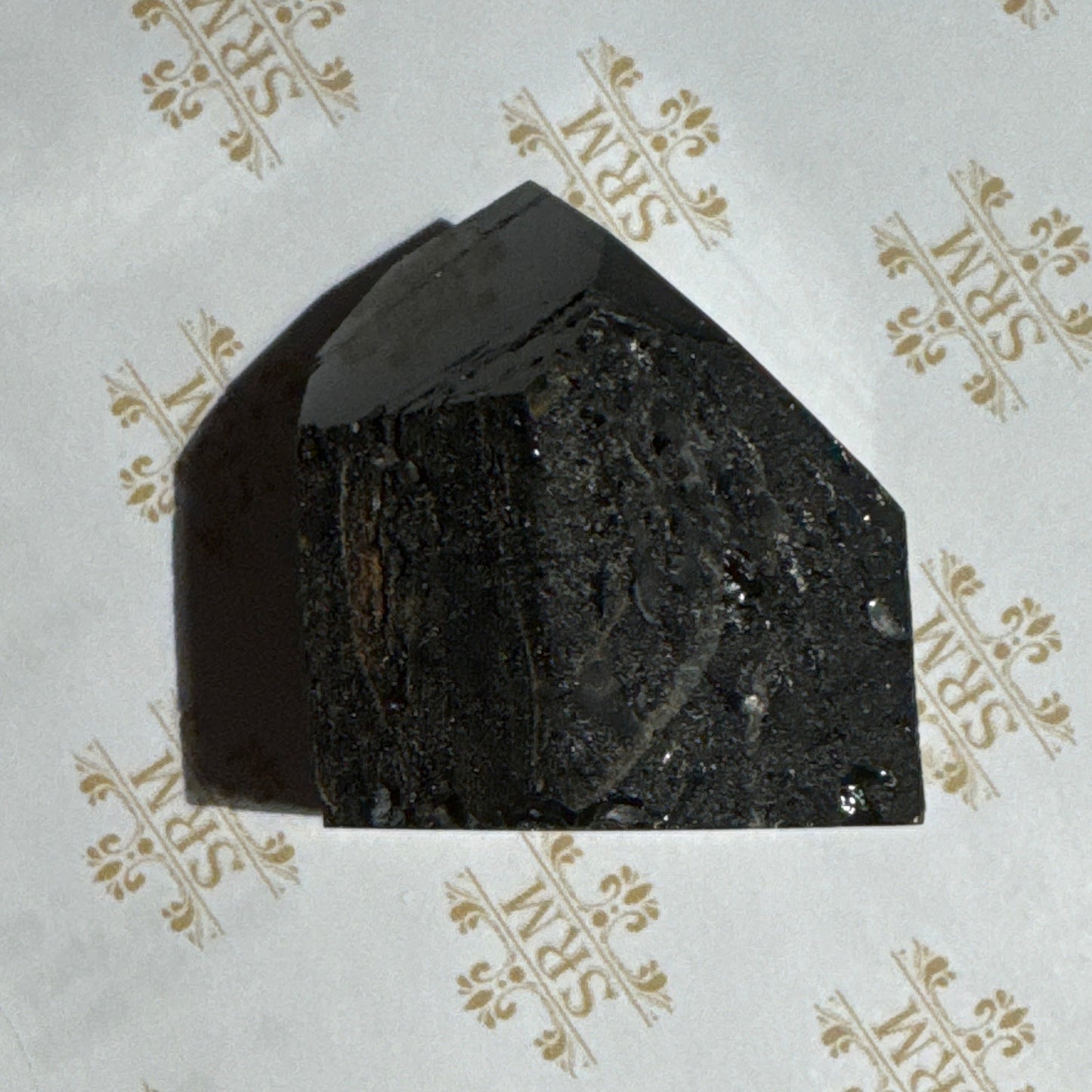Point : Black Tourmaline, 1½"x1½"x1¾", Polished Tip, Rough Sides