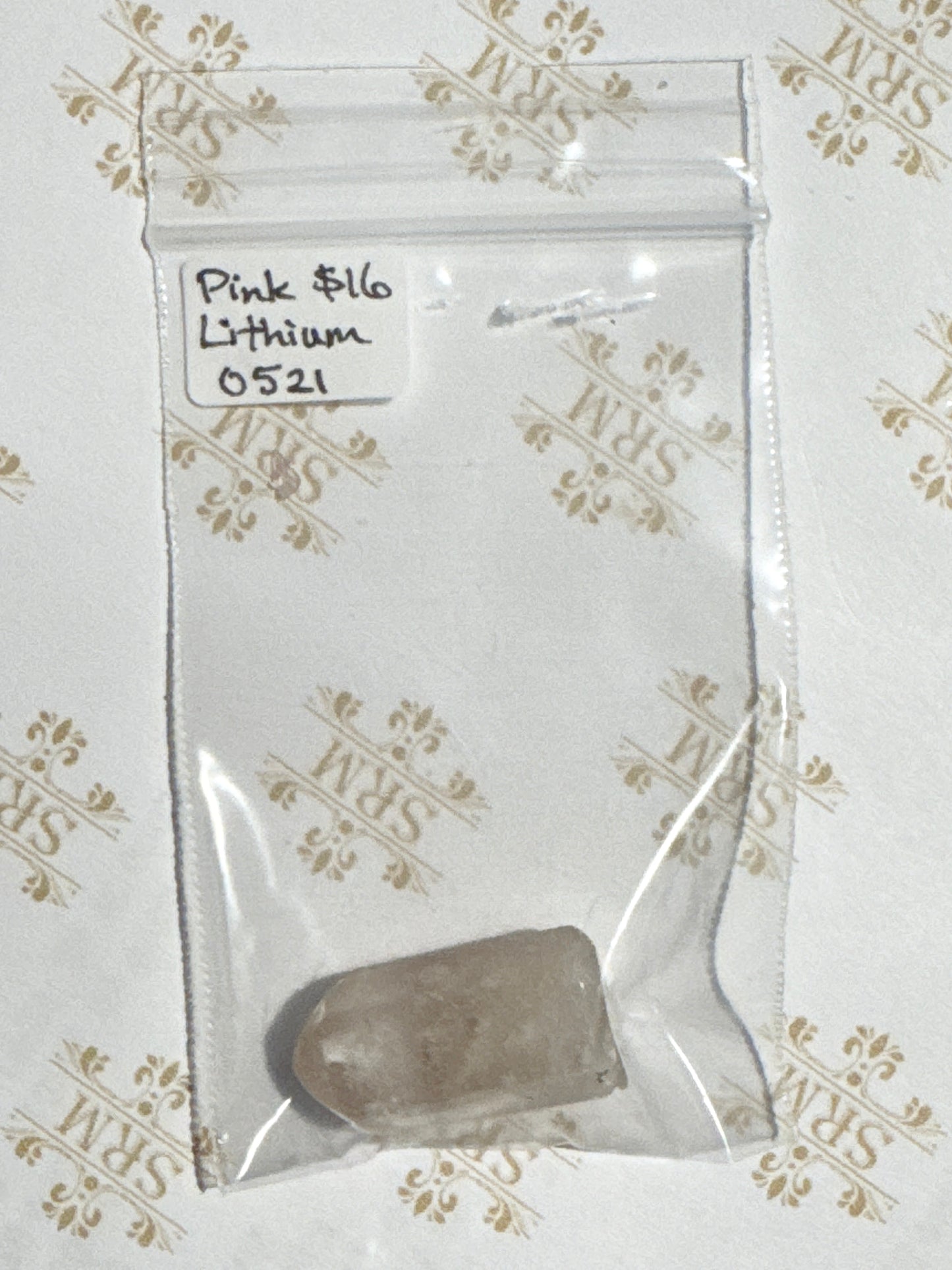Bag : Pink Lithium, 1"x1½"