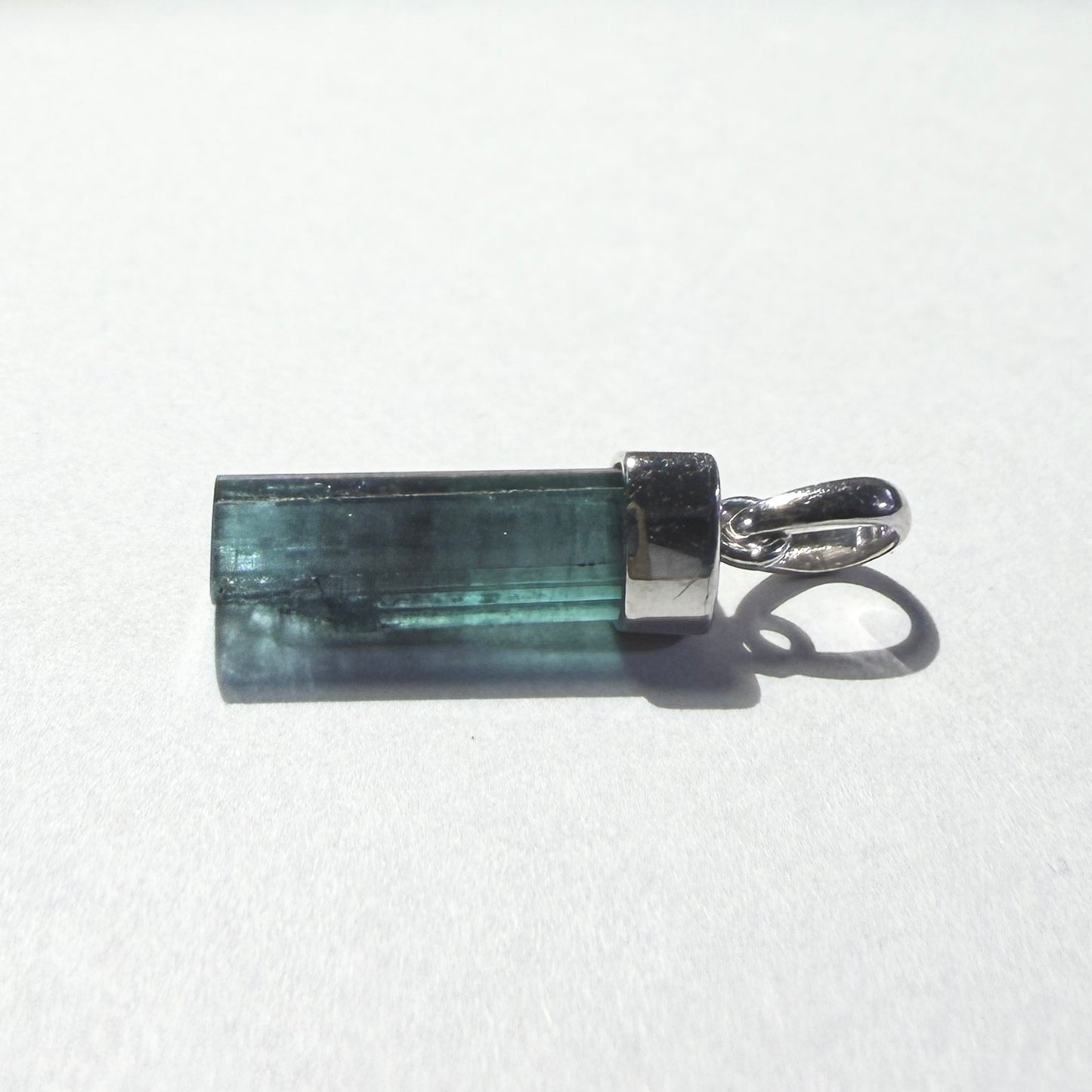 Necklace : Indicolite Tourmaline Pendant, 1.34gms, Laghman Afghanistan, Sterling Silver