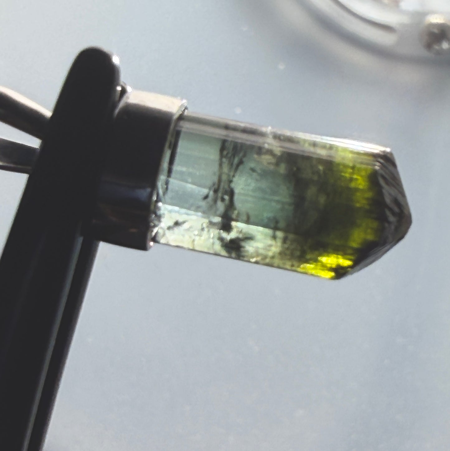 Necklace : Tourmaline Pendant, 1.44gms, Aricanga Brazil, Sterling Silver