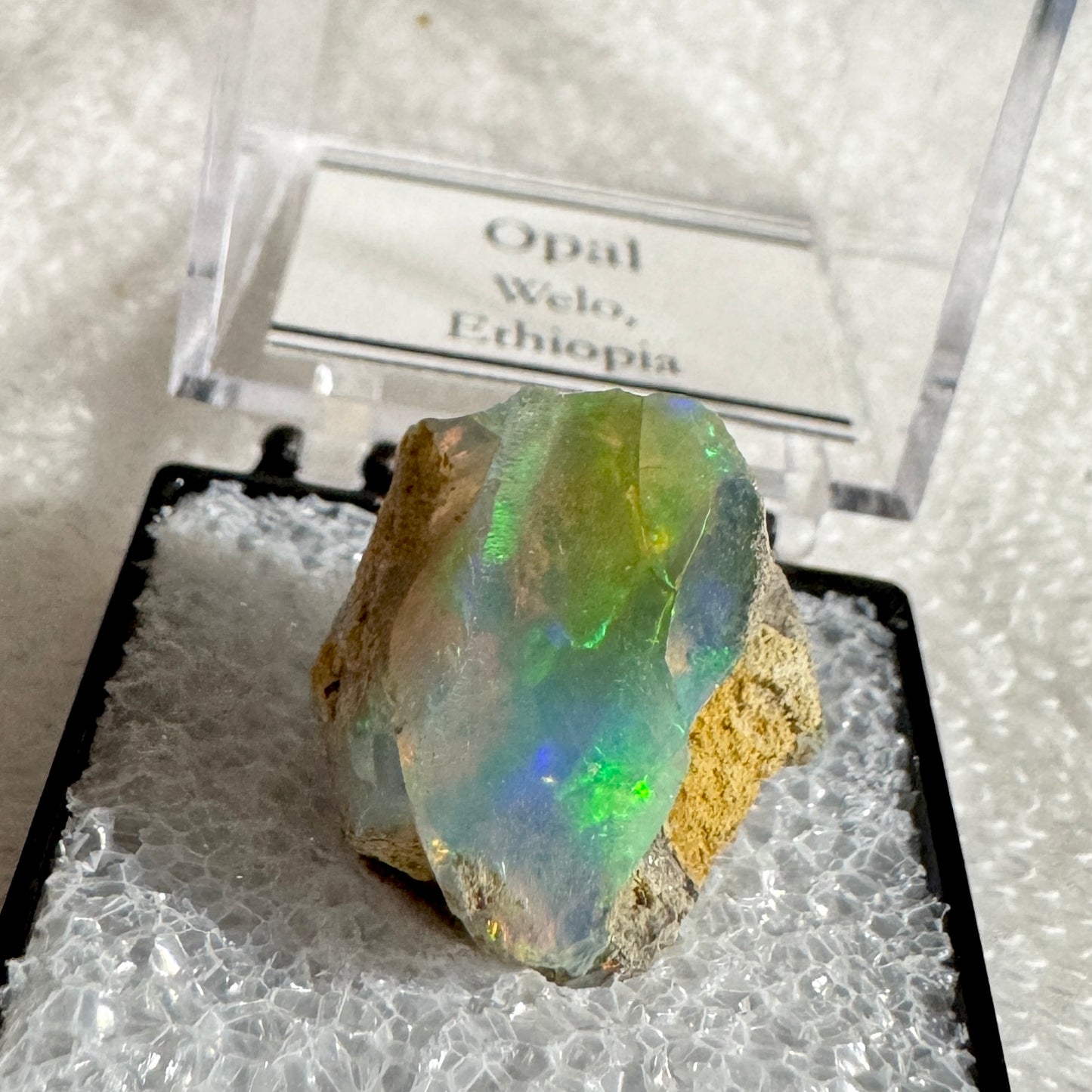 Rough : Mounted : Ethiopian Welo Opal, Nice Fire, 3.93g