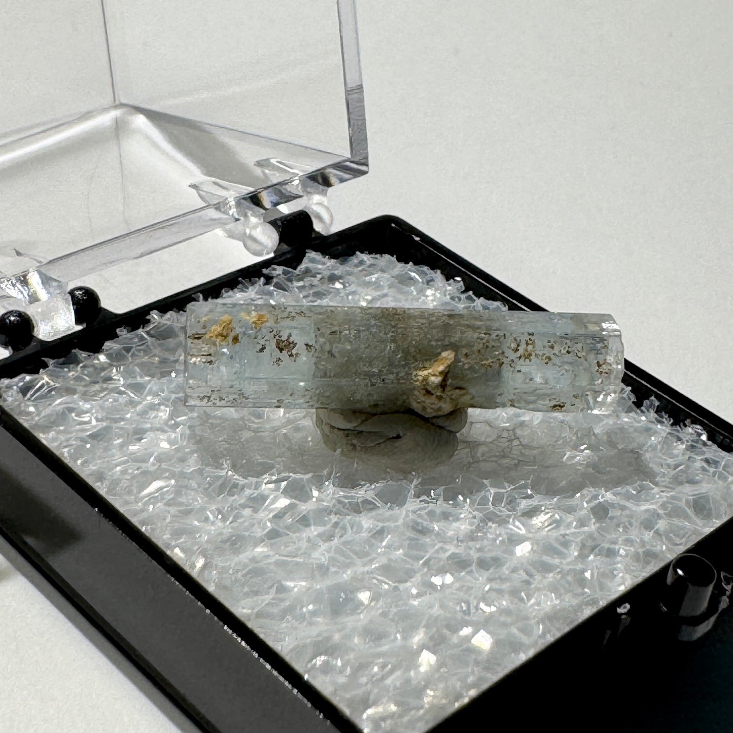 Crystal : Mounted : Natural Aquamarine specimen from Namibia, 1.2 grams, Double Termination