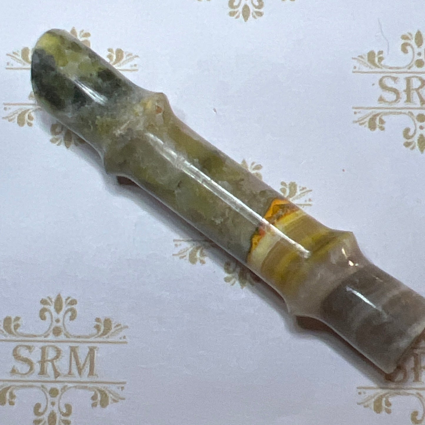 Carved : Bumble Bee Jasper : Bamboo Shoot.