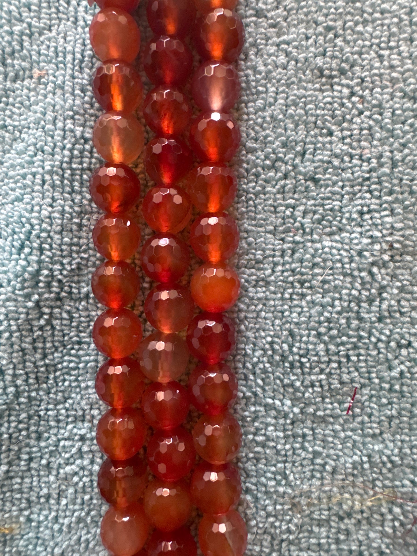 Beads : Carnelian : Faceted : 10mm