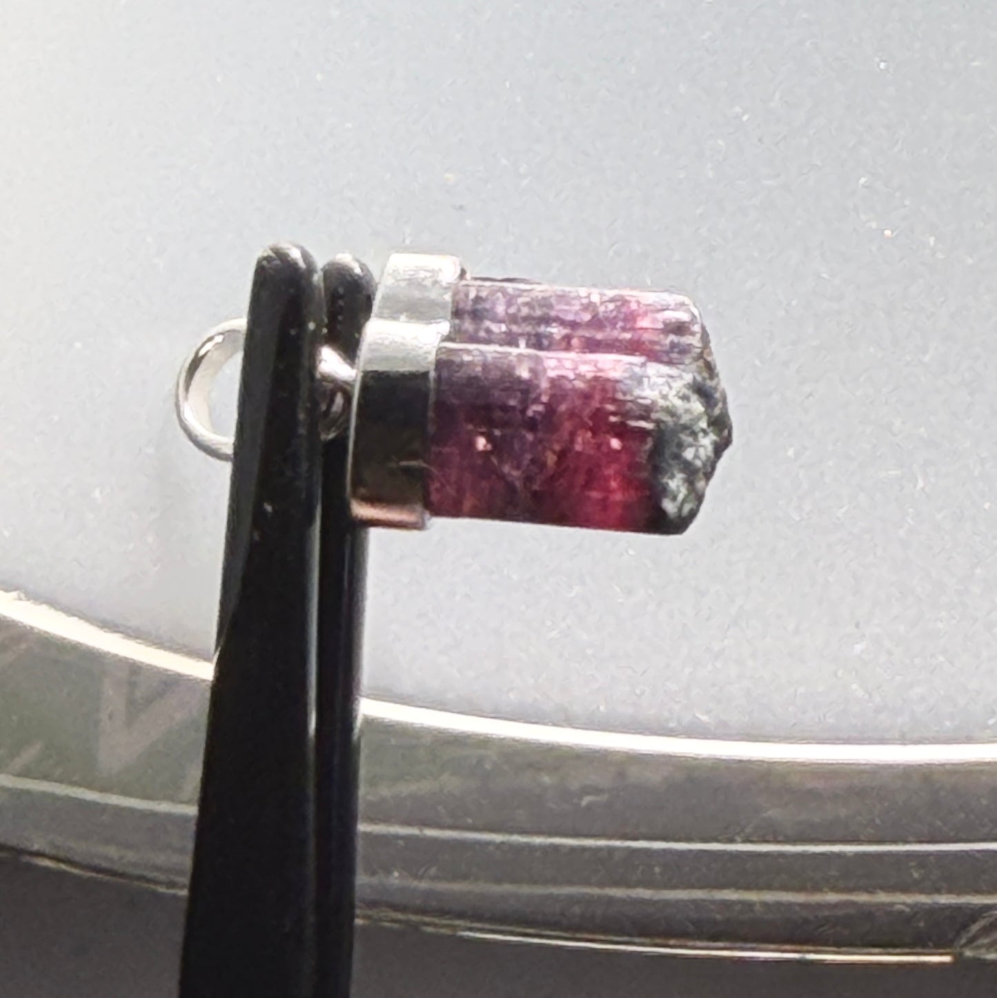 Necklace : Elbaite Tourmaline Pendant, 2.03gms, Paprok Afghanistan, Sterling Silver