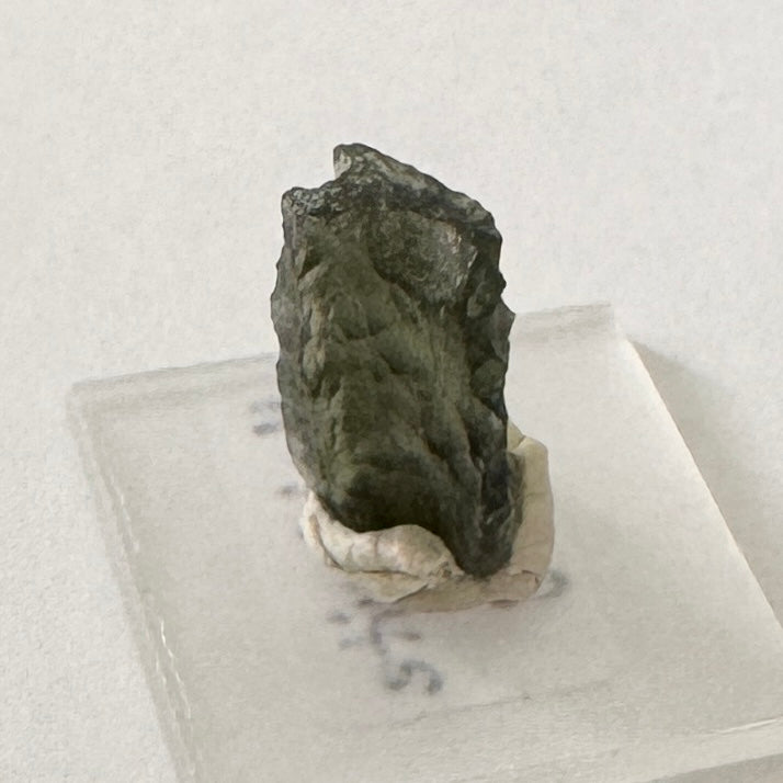 Rough : Mounted : Moldavite, over 1 gram