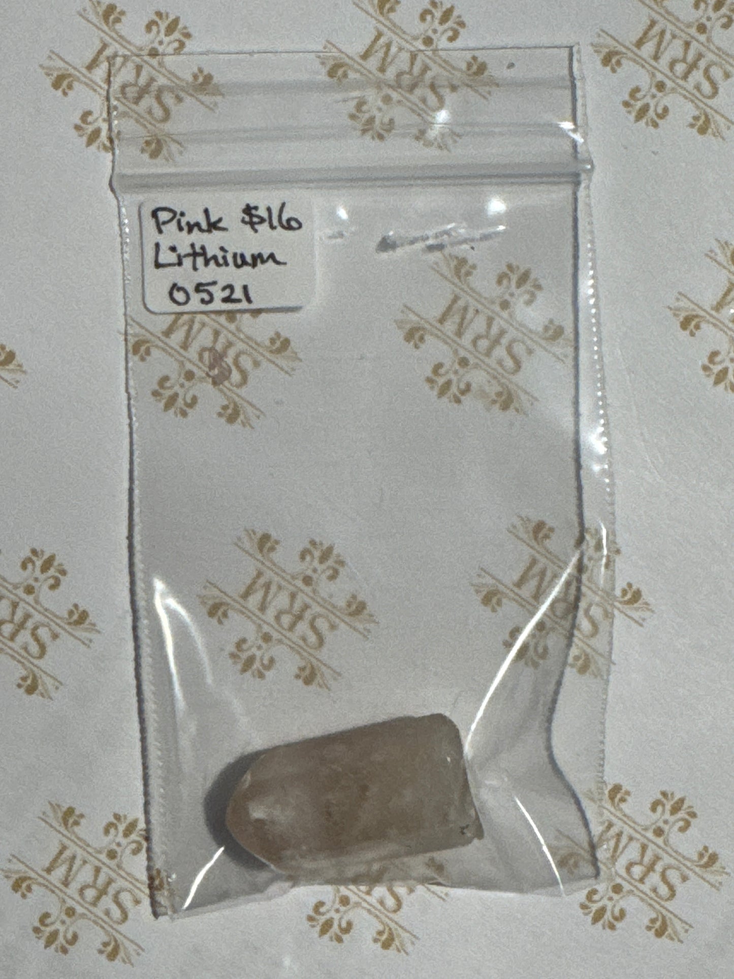 Bag : Pink Lithium, 1"x1½"