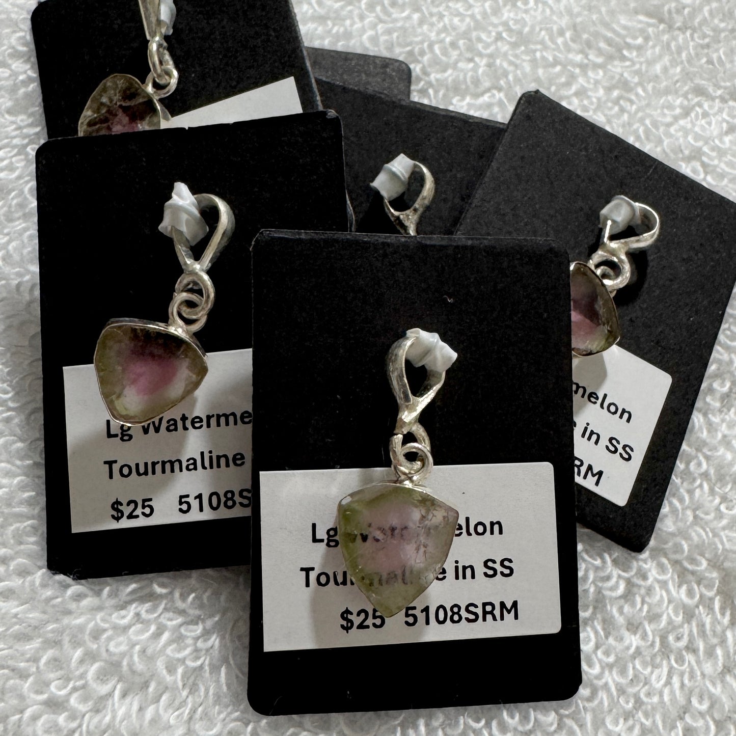 Pendant : 7mm/8mm (large) Watermelon Tourmaline