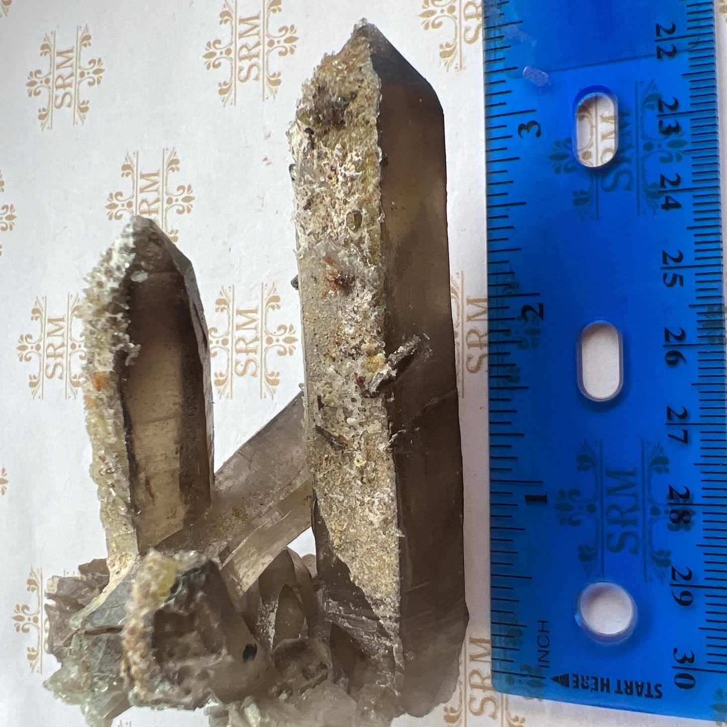Cluster : Smoky Quartz with Hyalite Opal