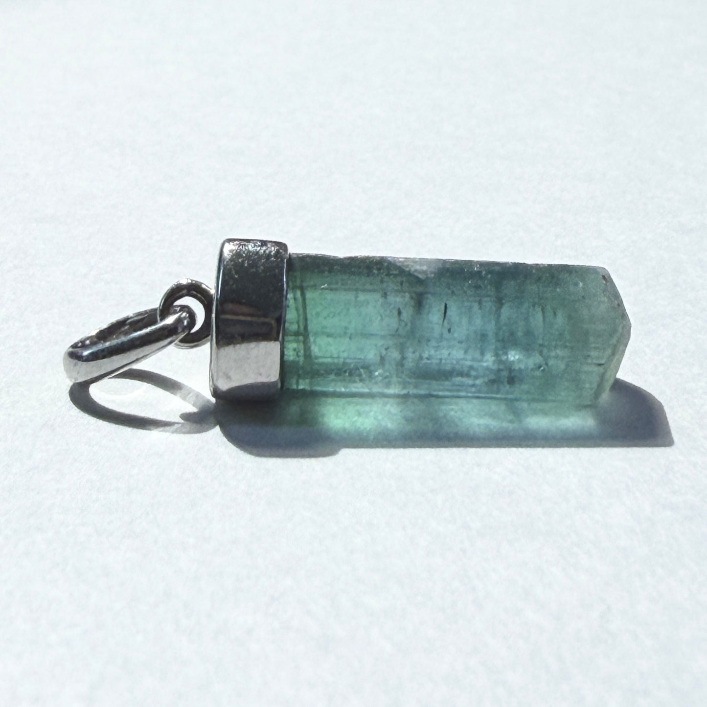 Necklace : Tourmaline Pendant, 2.13gms, Laghman Afghanistan, Sterling Silver