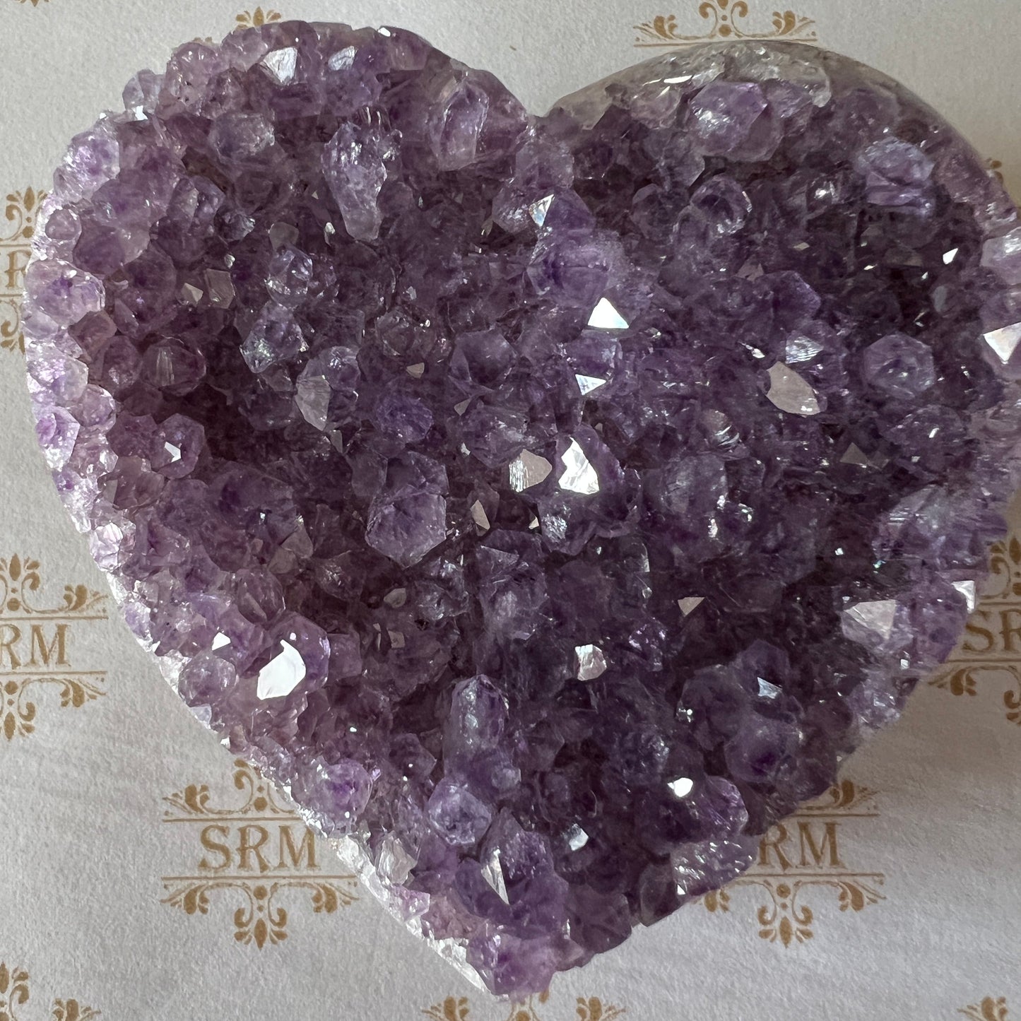 Cluster : Amethyst Cut Base Heart