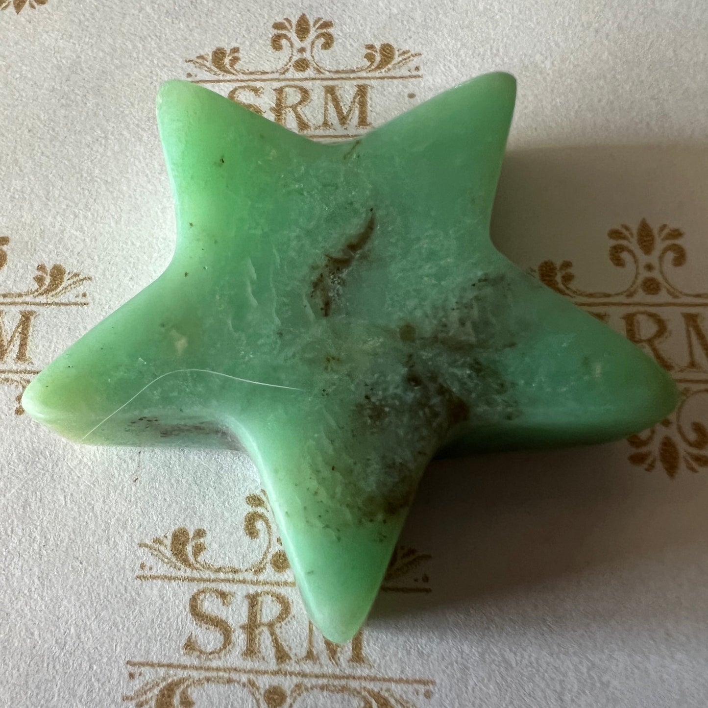 Carved : Chrysoprase : Star