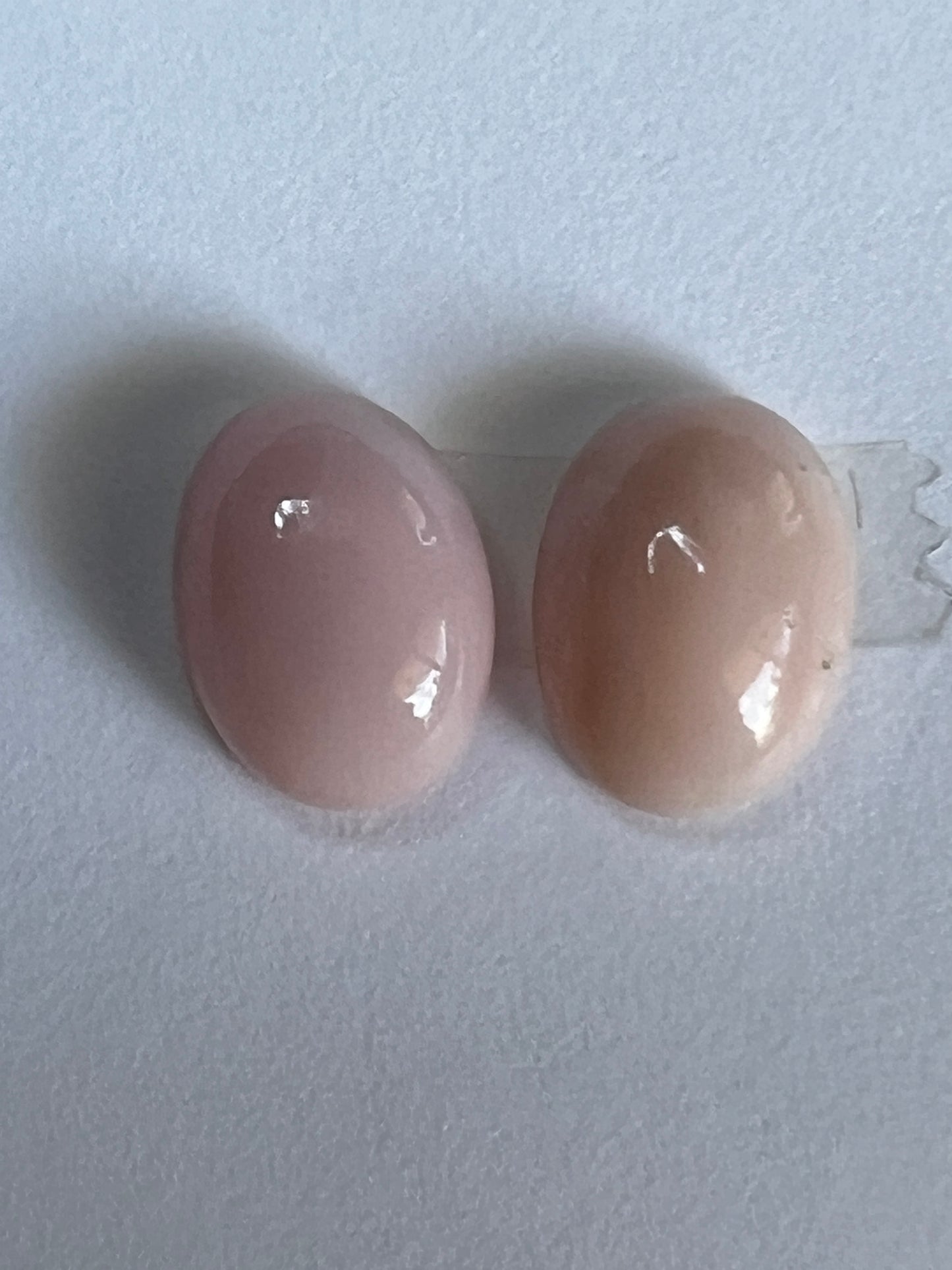 Cab: Opal, Pink, Oval, Pair, 8mmx6mm each
