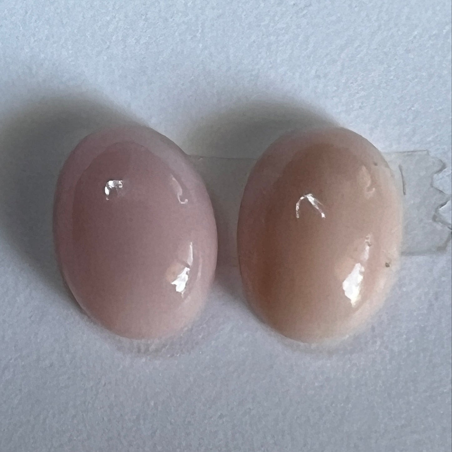 Cab: Opal, Pink, Oval, Pair, 8mmx6mm each