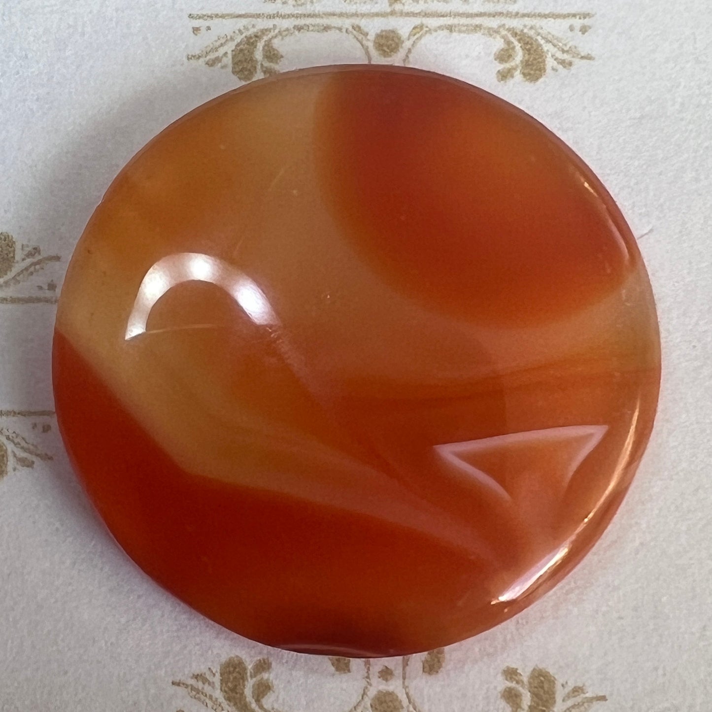 Cab : Carnelian, Round, 25x3