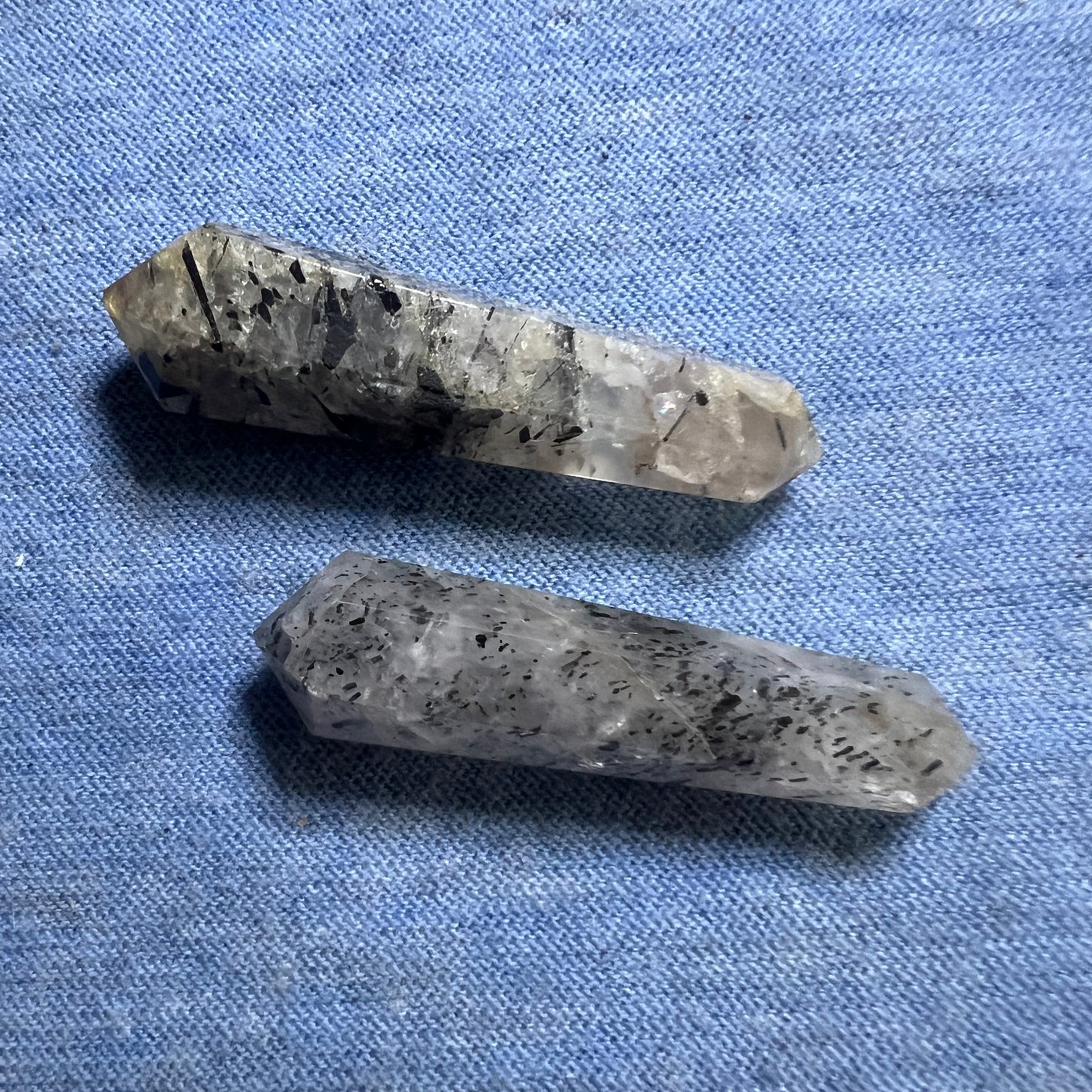 DT (Double Terminated) : Scepter Wand: Tourmaline in Quartz. Choice!