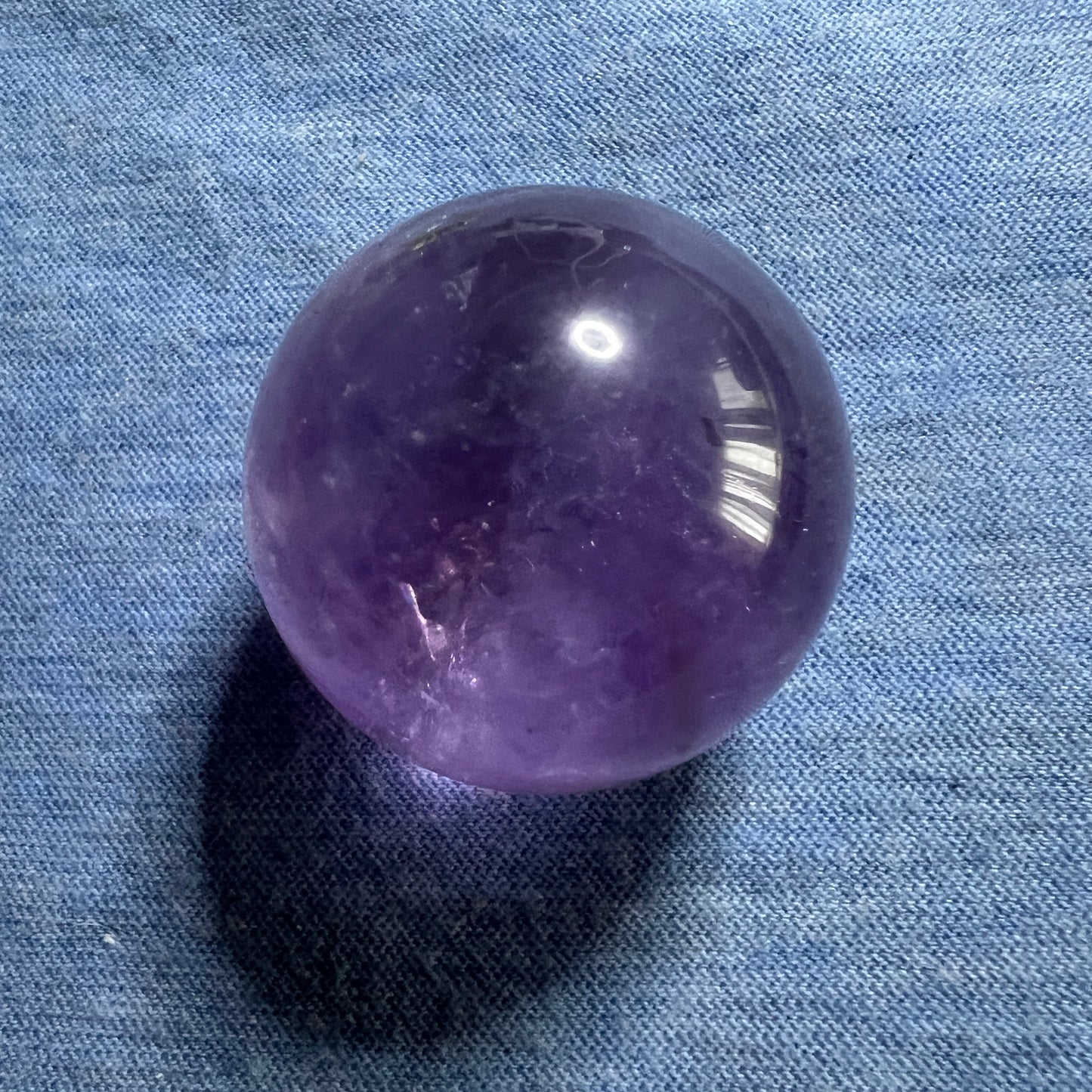 Sphere : Choice! Amethyst, Peach Moonstone, Rainbow Jasper, Rose Quartz, Blue Hawks Eye. Approx. 1”.