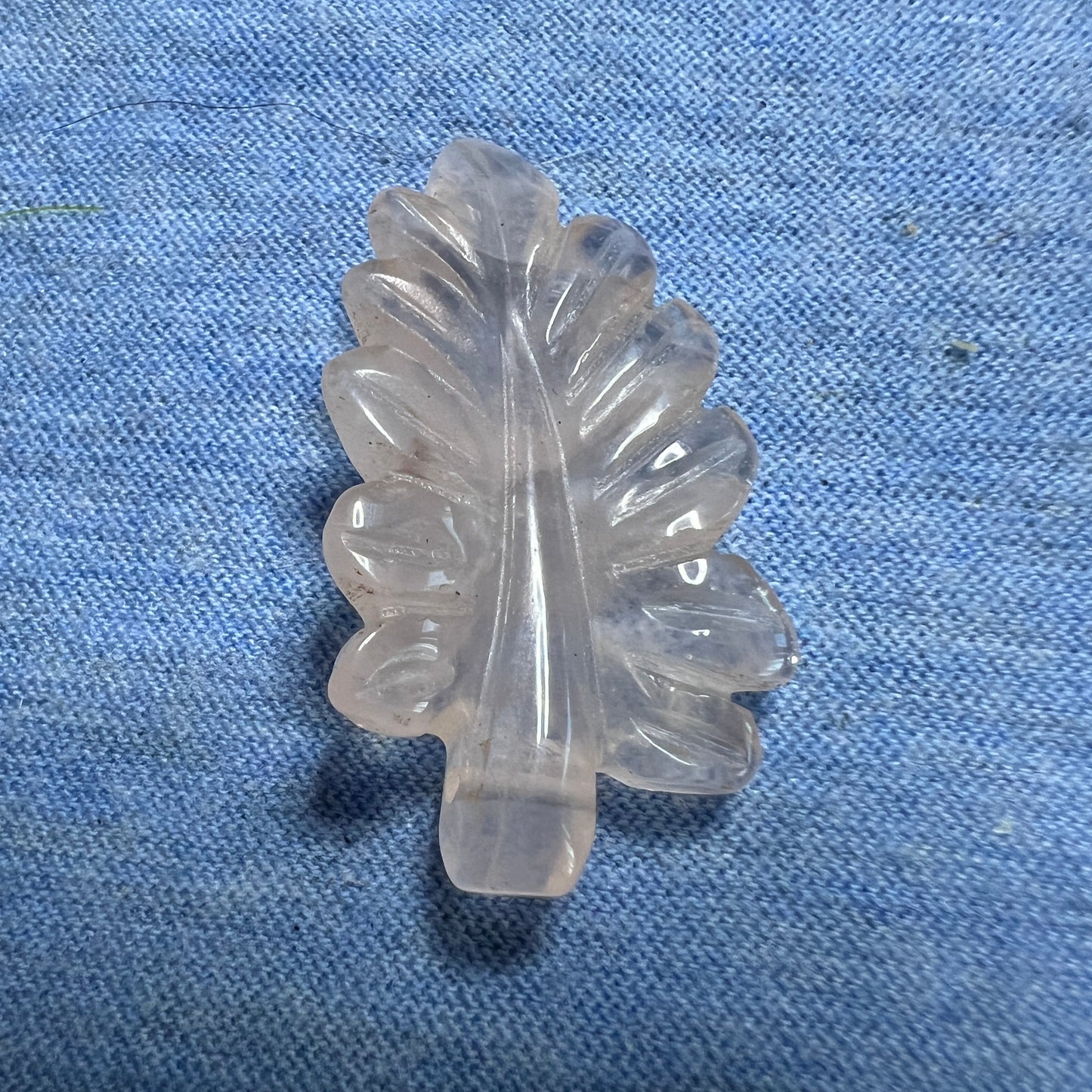 Bead : Jasper and Rose Quartz, Leaf Shape. Choice!
