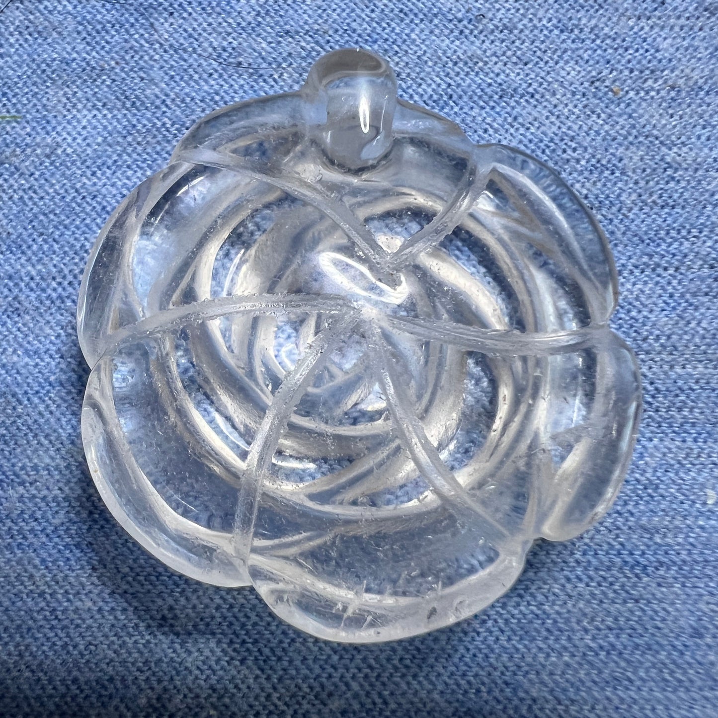 Pendant : Jasper and Crystal Flower. Choice!
