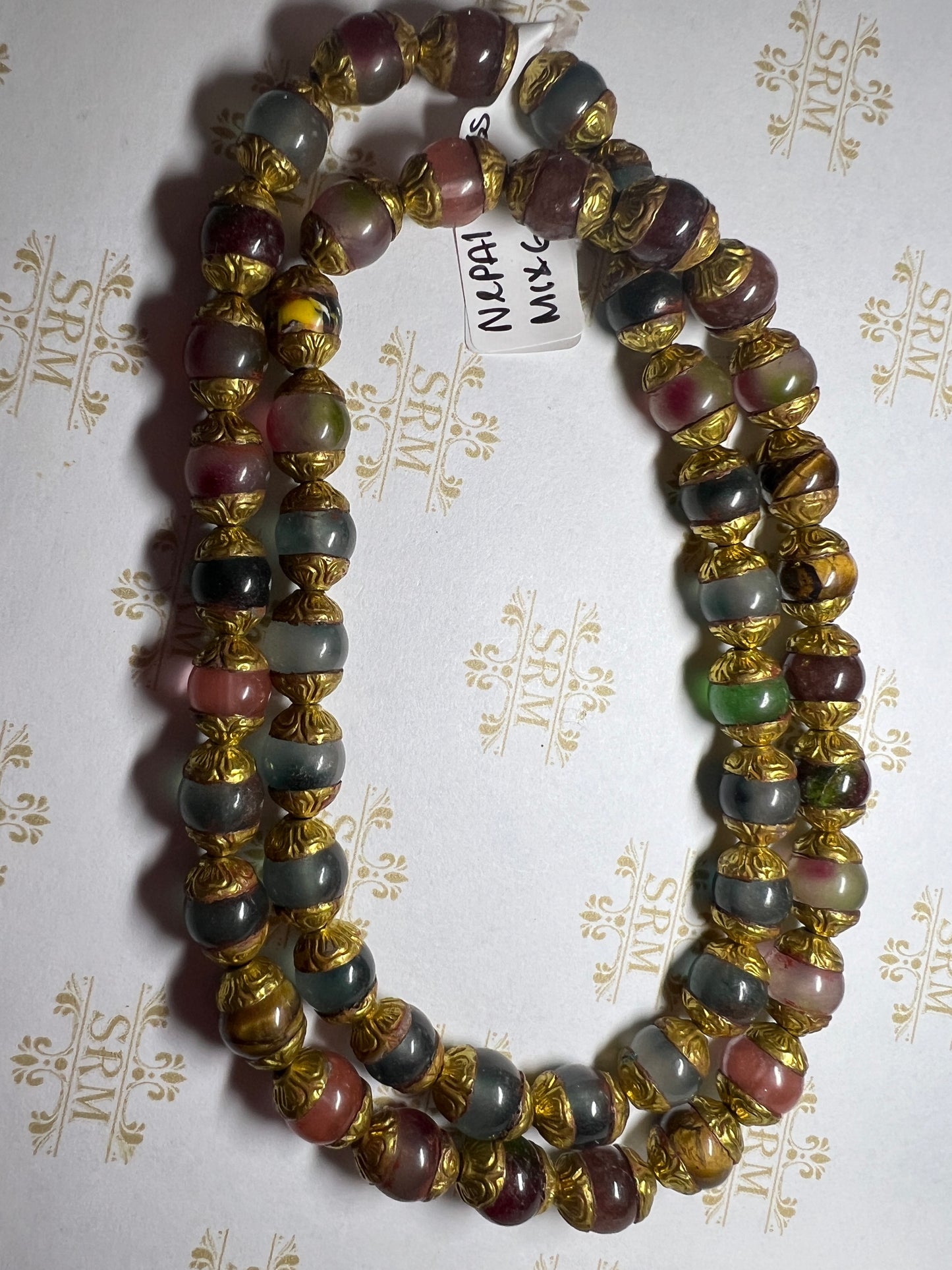 Beads : Nepal : Mixed Gemstones : 8mm