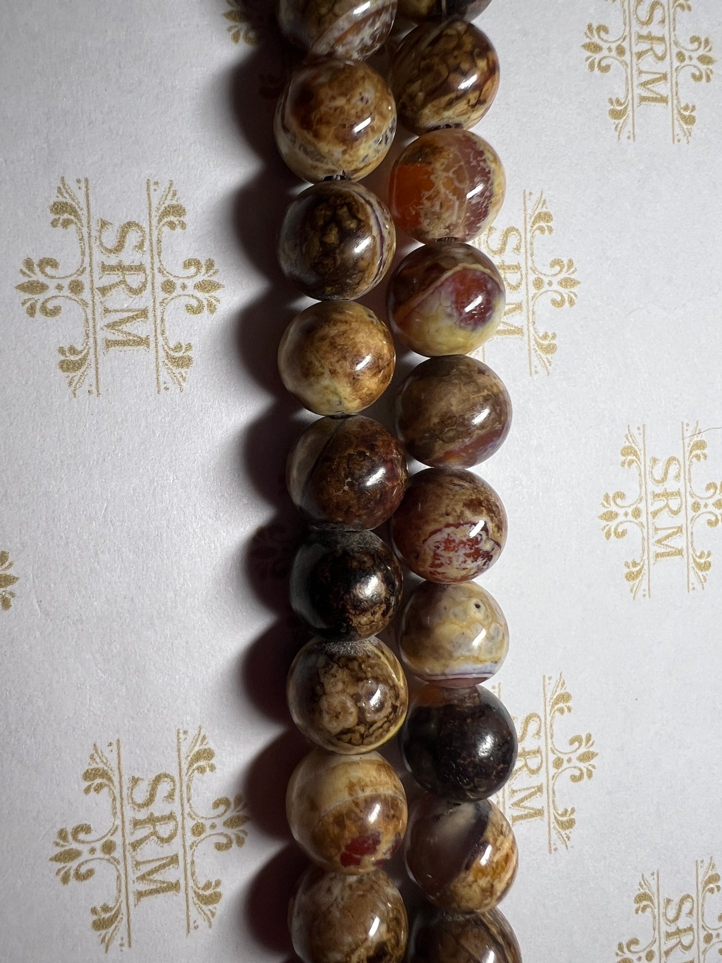 Beads : Brown Agate : 8mm, 10mm, 12mm. Choice!