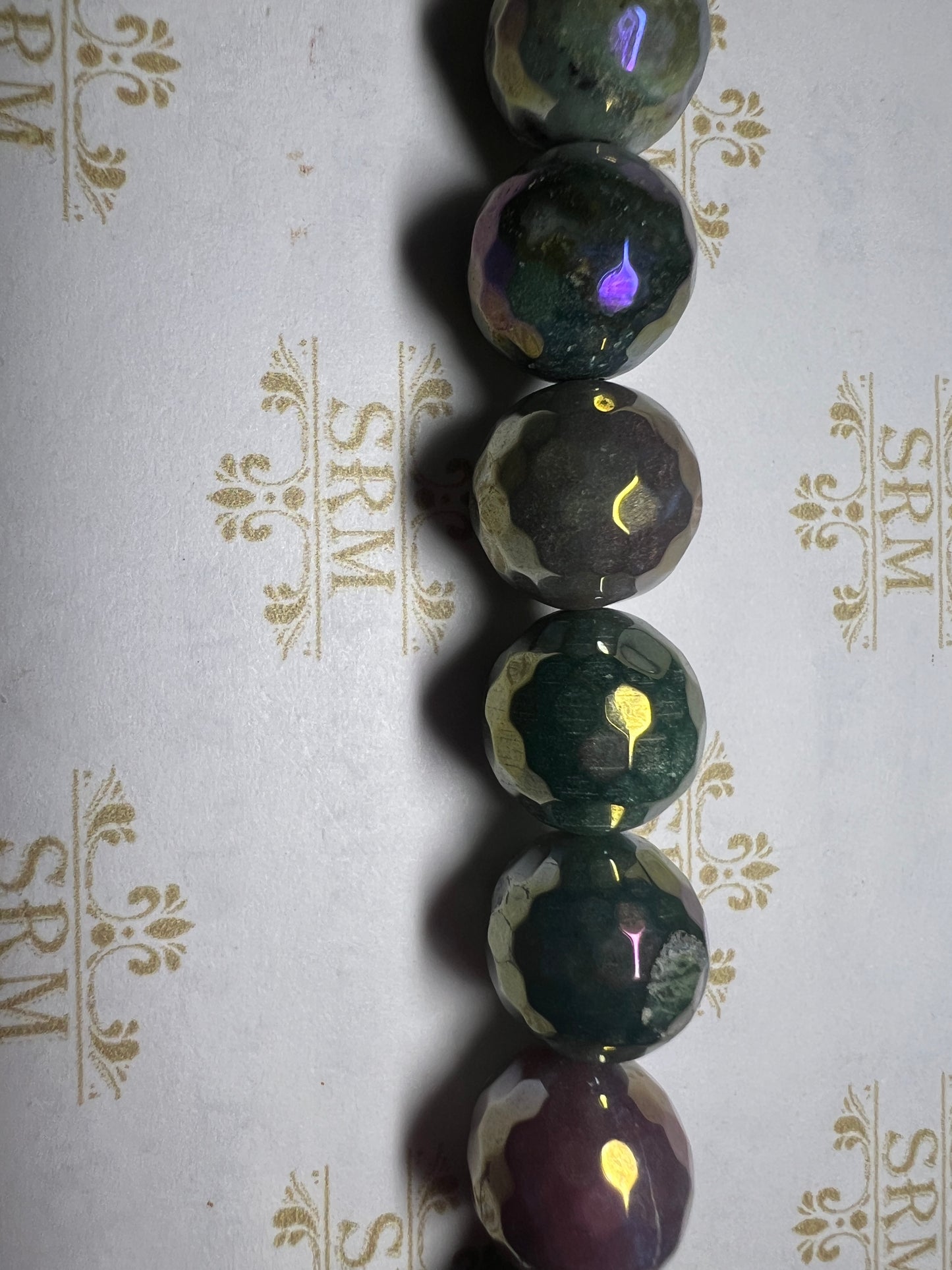 Beads : Indian Agate : Faceted : Electroplated : 10mm, 12mm. Choice!