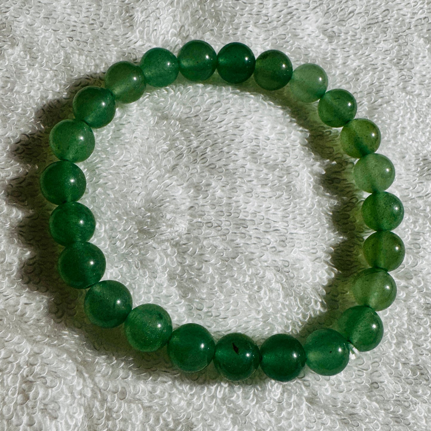 Bracelet : 8mm Green Aventurine, ~6¾"