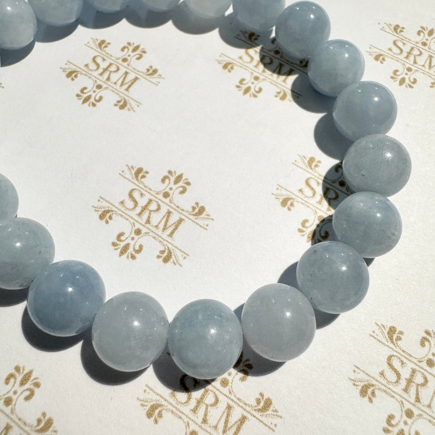 Bracelet : 10mm Aquamarine, 6¼", 6¾", 7"