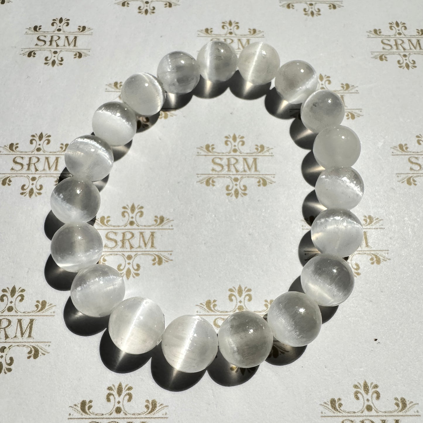 Bracelet : 10mm Selenite, 6¼", 6½"