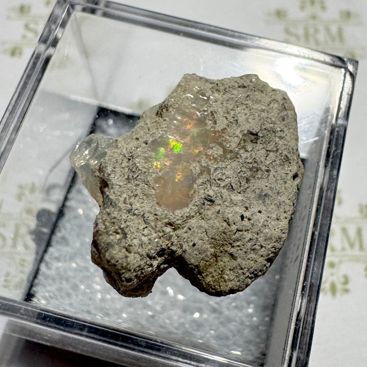 Rough : Mounted : Ethiopian Welo Opal, Nice Fire, 2.77g