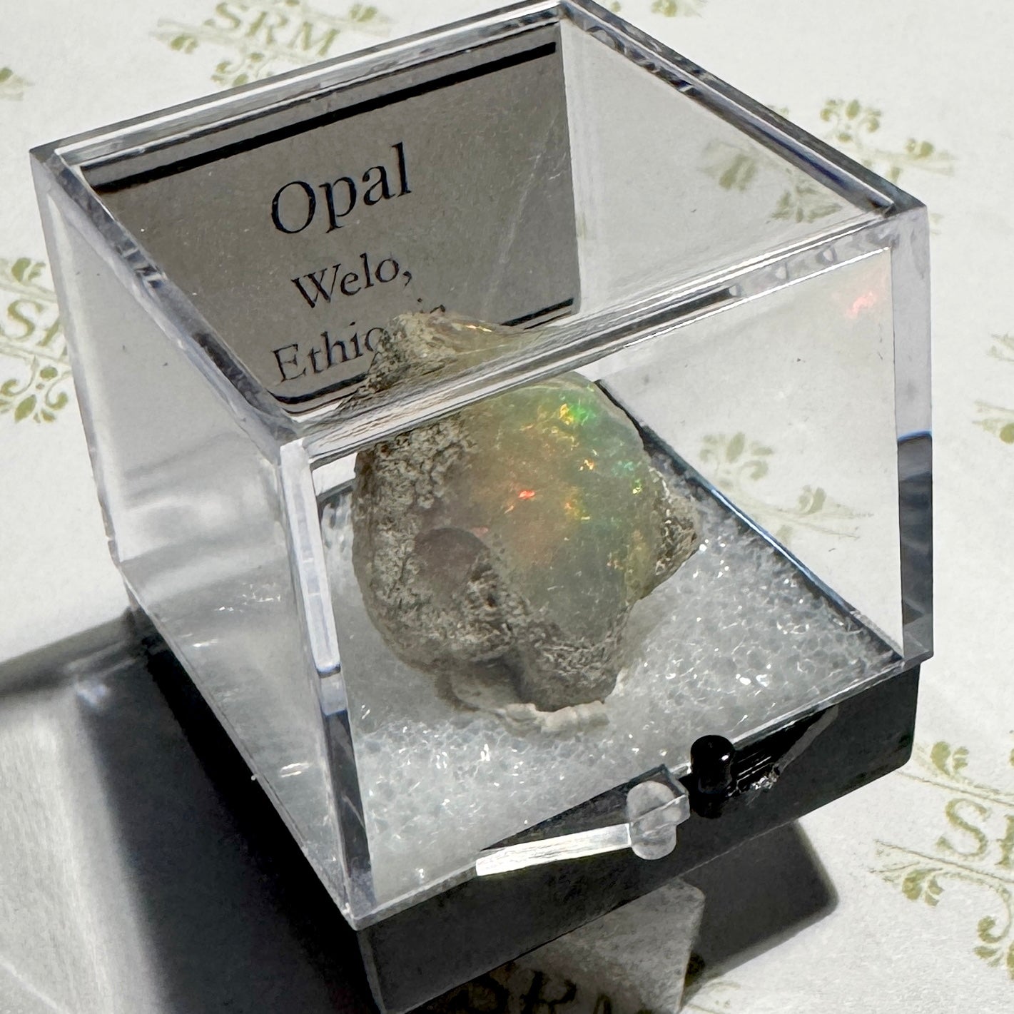 Rough : Mounted : Ethiopian Welo Opal, Nice Fire, 2.77g